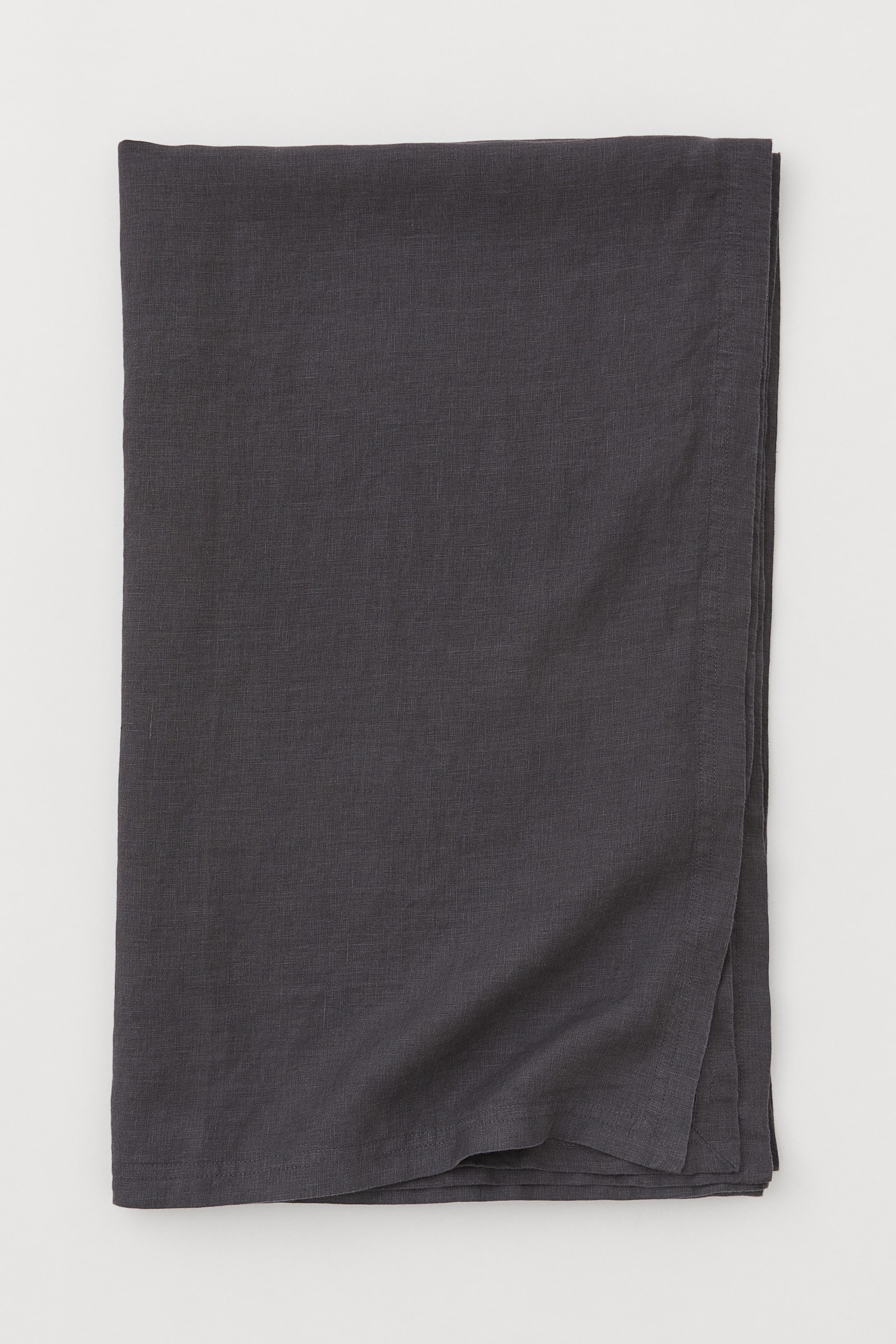 Nappe en lin lavé - Gris anthracite/Gris - 1