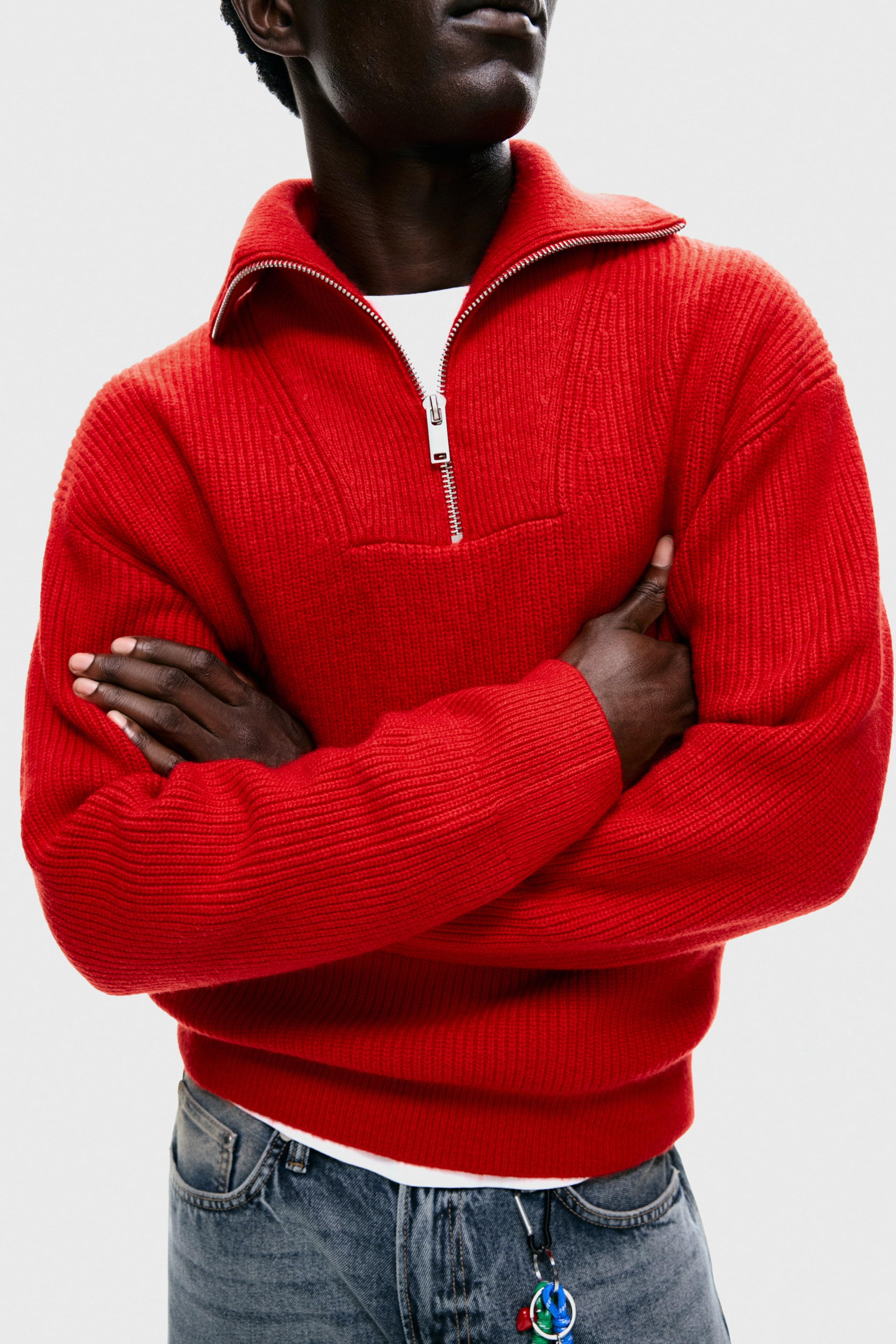 View larger image: Loose Fit Zip-top jumper - Red - Men | H&M IN 2