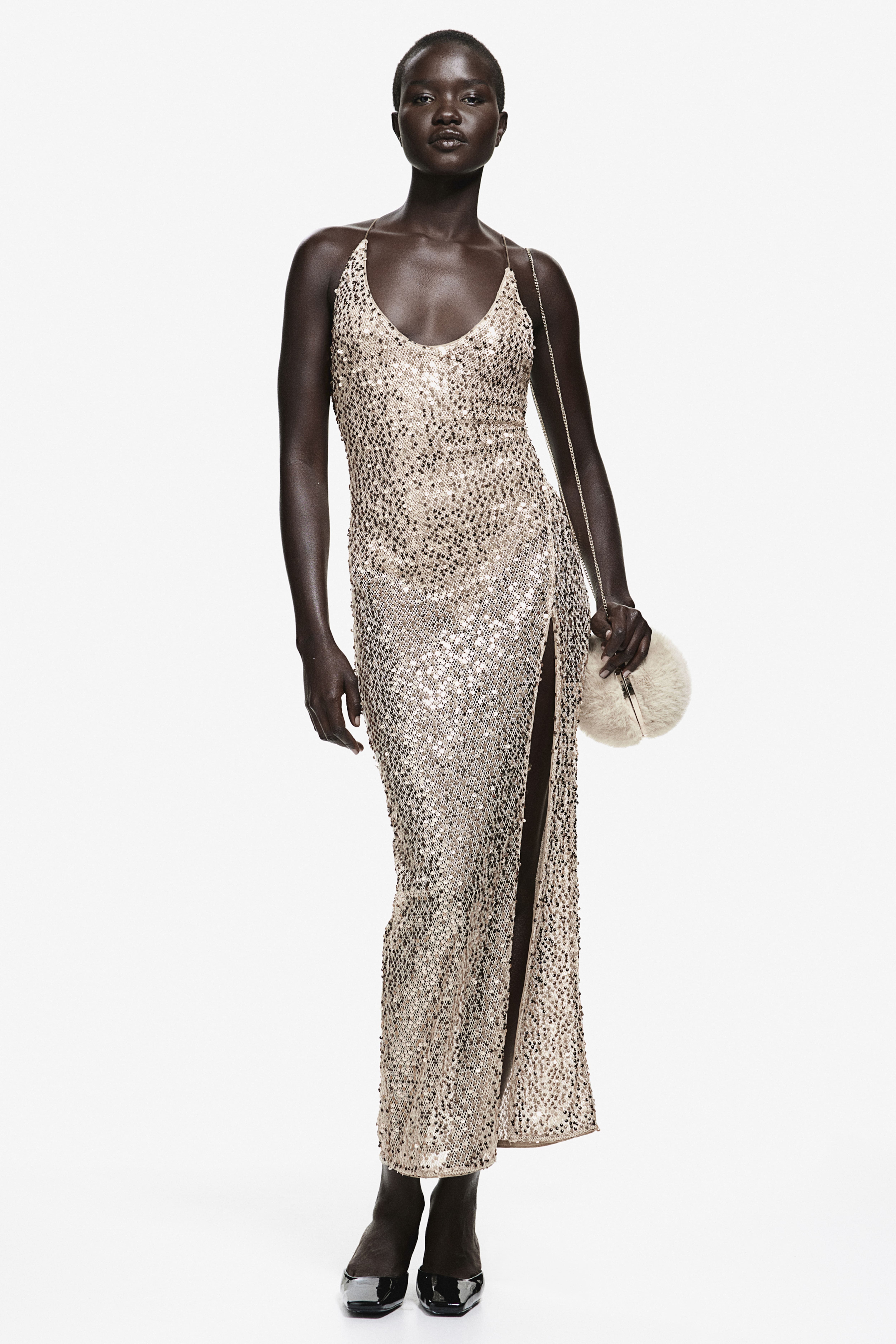 H&m gold dress hotsell