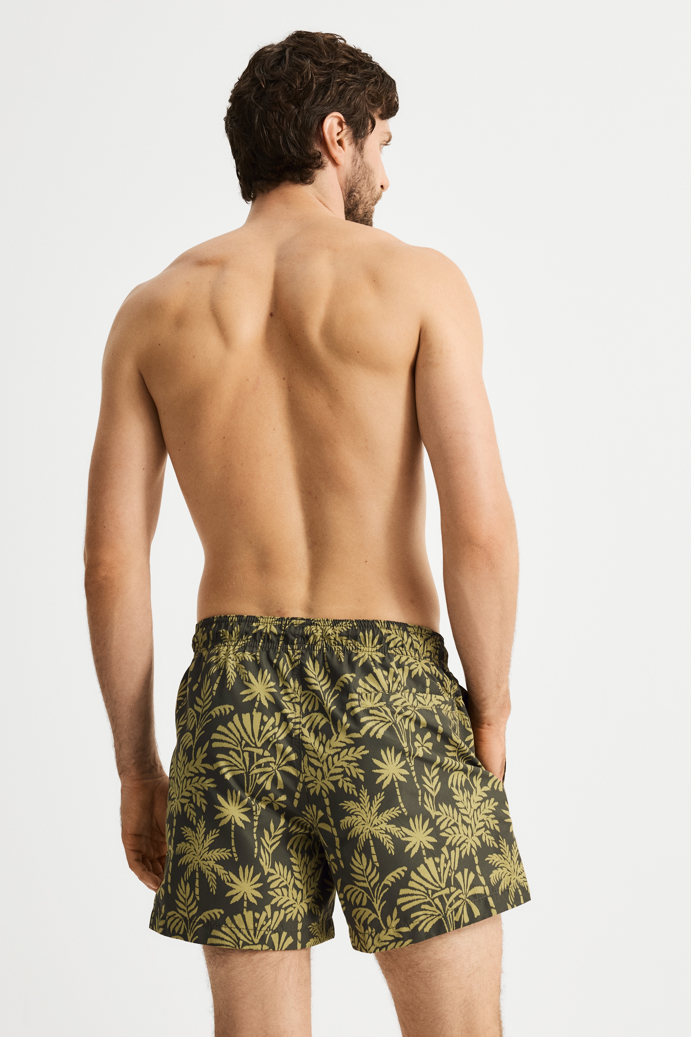 Patterned swim shorts