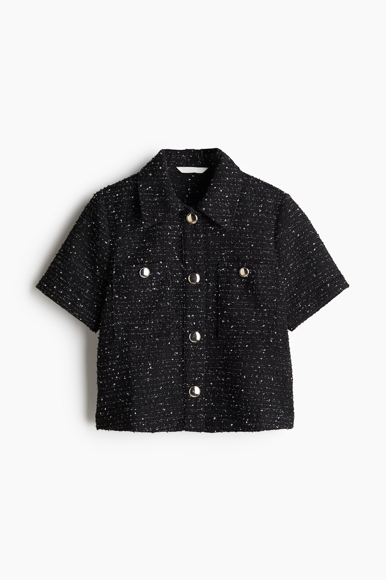 Bouclé shirt - Black - 2