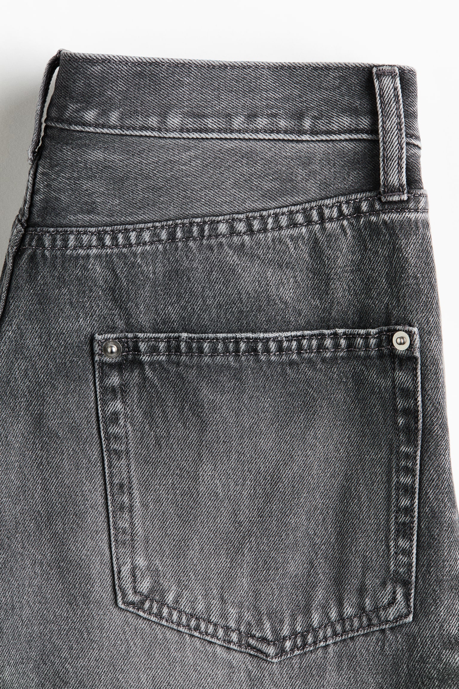 Женские джинсы H&M Straight Regular Waist, цвет: Джинсовый серый — фото 8