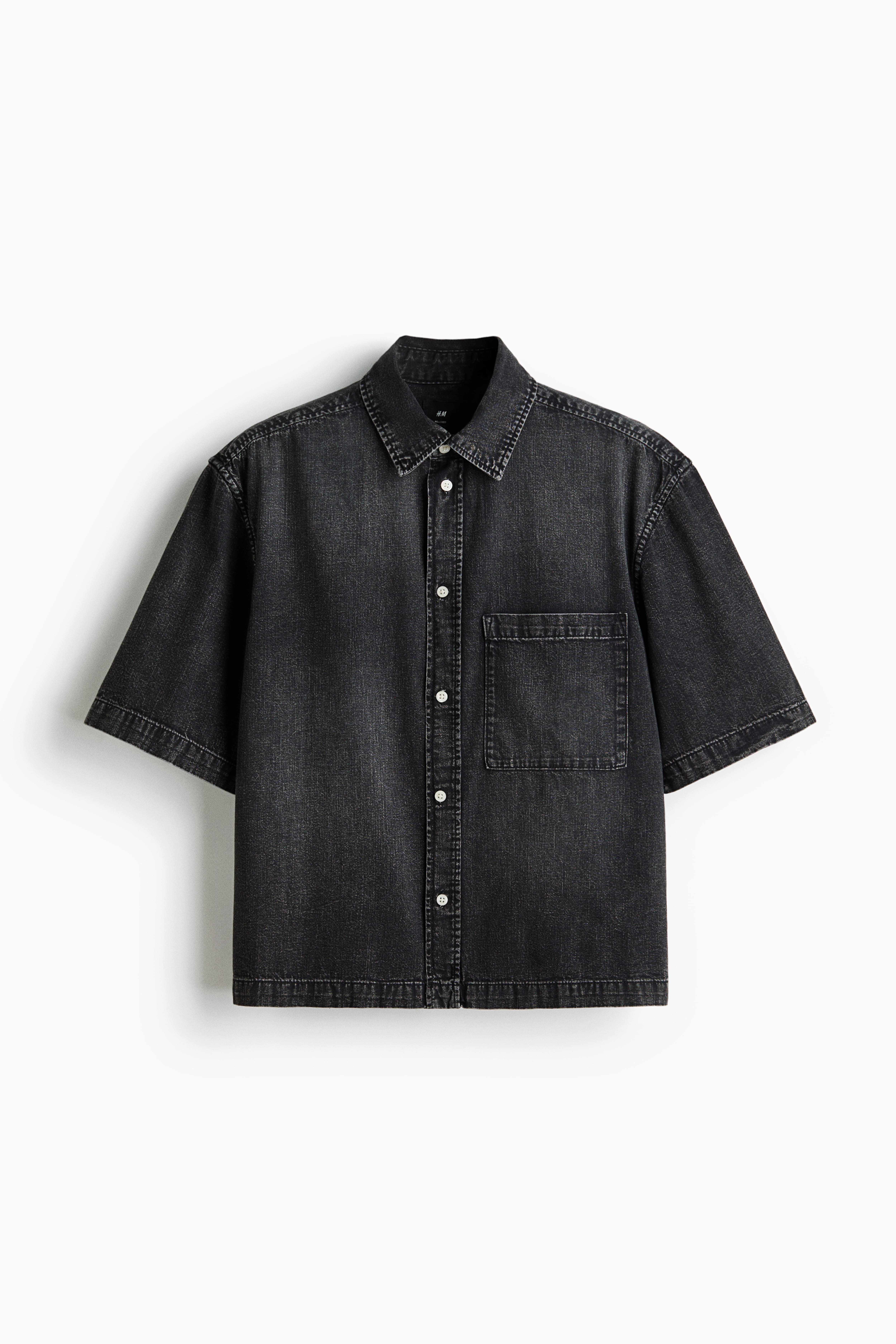 Relaxed-Fit Short-Sleeved Denim Shirt