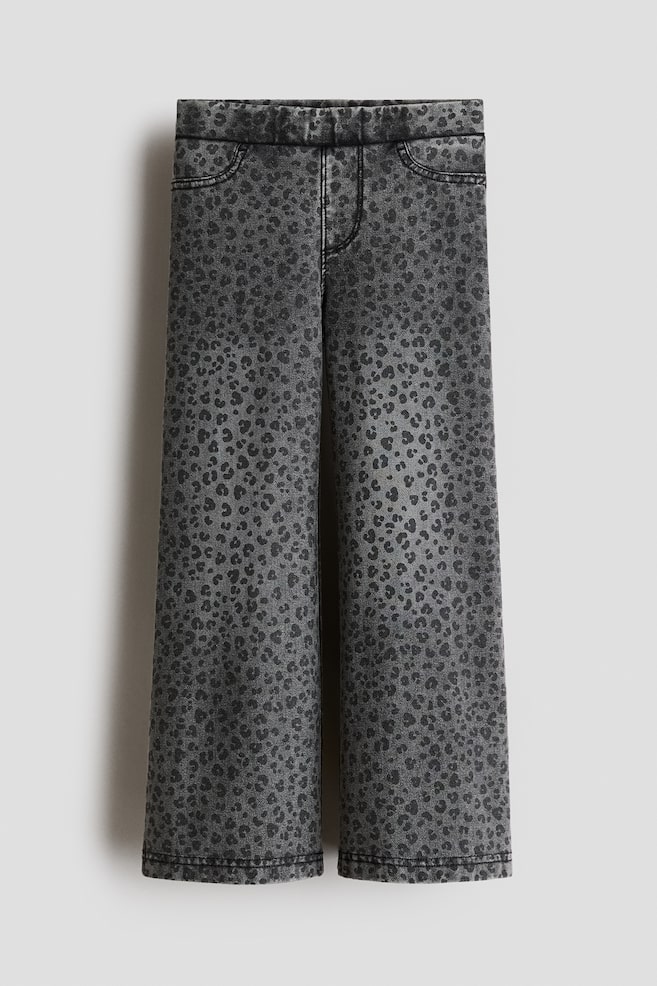 Weite Jeggings im Denimlook - Grau/Leopardenprint/Denimblau/Herzen/Dunkles Denimblau/Kirschen/Helles Mattrosa/Herzen/Dunkles Denimblau/Herzen - 1
