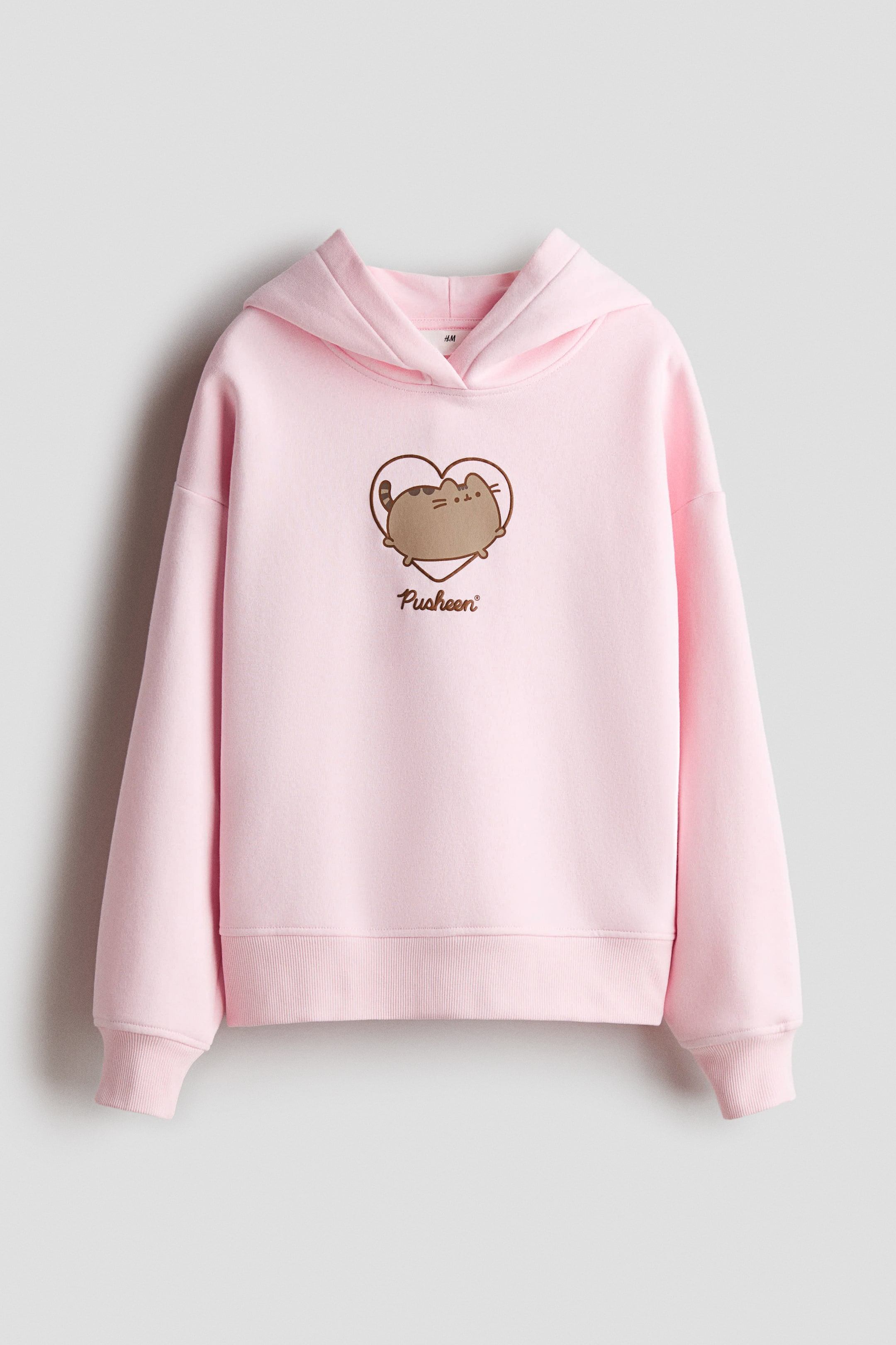 Grösseres Bild ansehen: Hoodie mit Motiv - Hellrosa/Pusheen, die Katze - KINDER | H&M CH 1