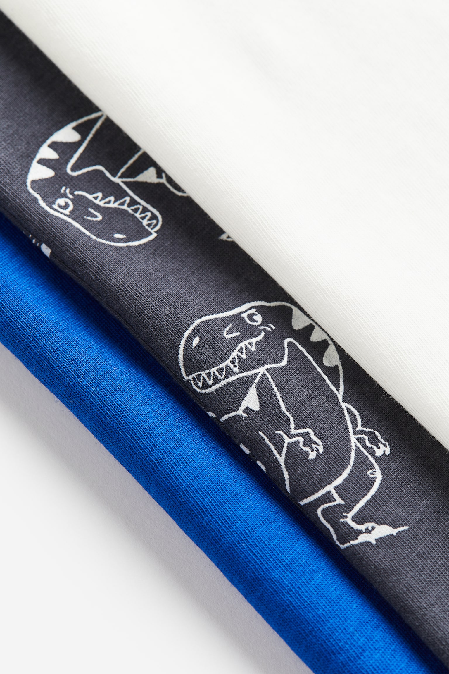 Bộ 3 áo thun - Màu xanh dương sáng/Xám đậm/Xanh tím than/Trắng/Xám đốm/Màu đỏ nhạt/Xanh dương nhạt/Màu be/Kẻ/Màu trắng/Màu xanh dương đậm/Vàng nhạt - 2