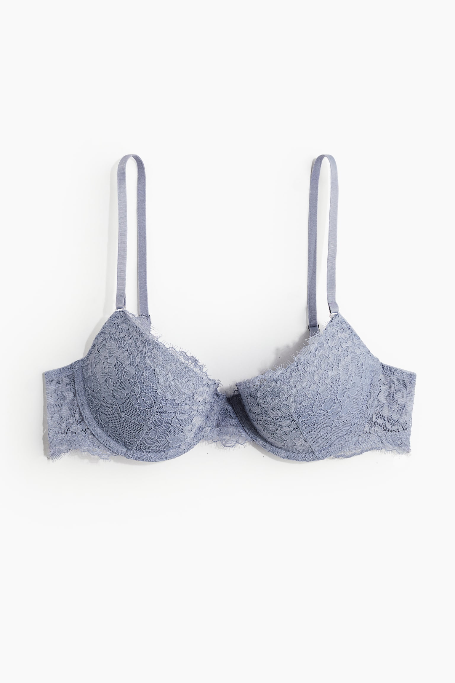 Lace push-up bra - Dusty blue/White/Black/Navy blue - 1