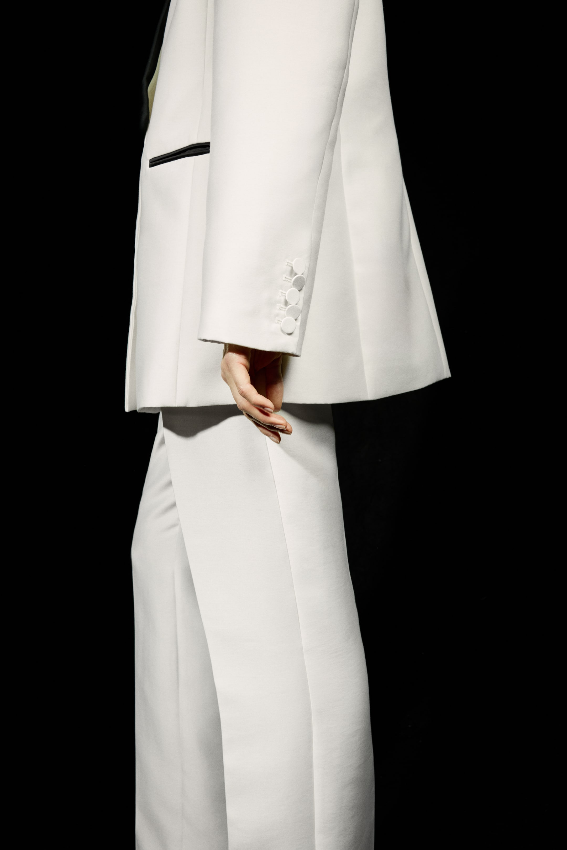 Se større billede: Dobbeltradet blazer - Creme/Sort - DAME | H&M DK 3