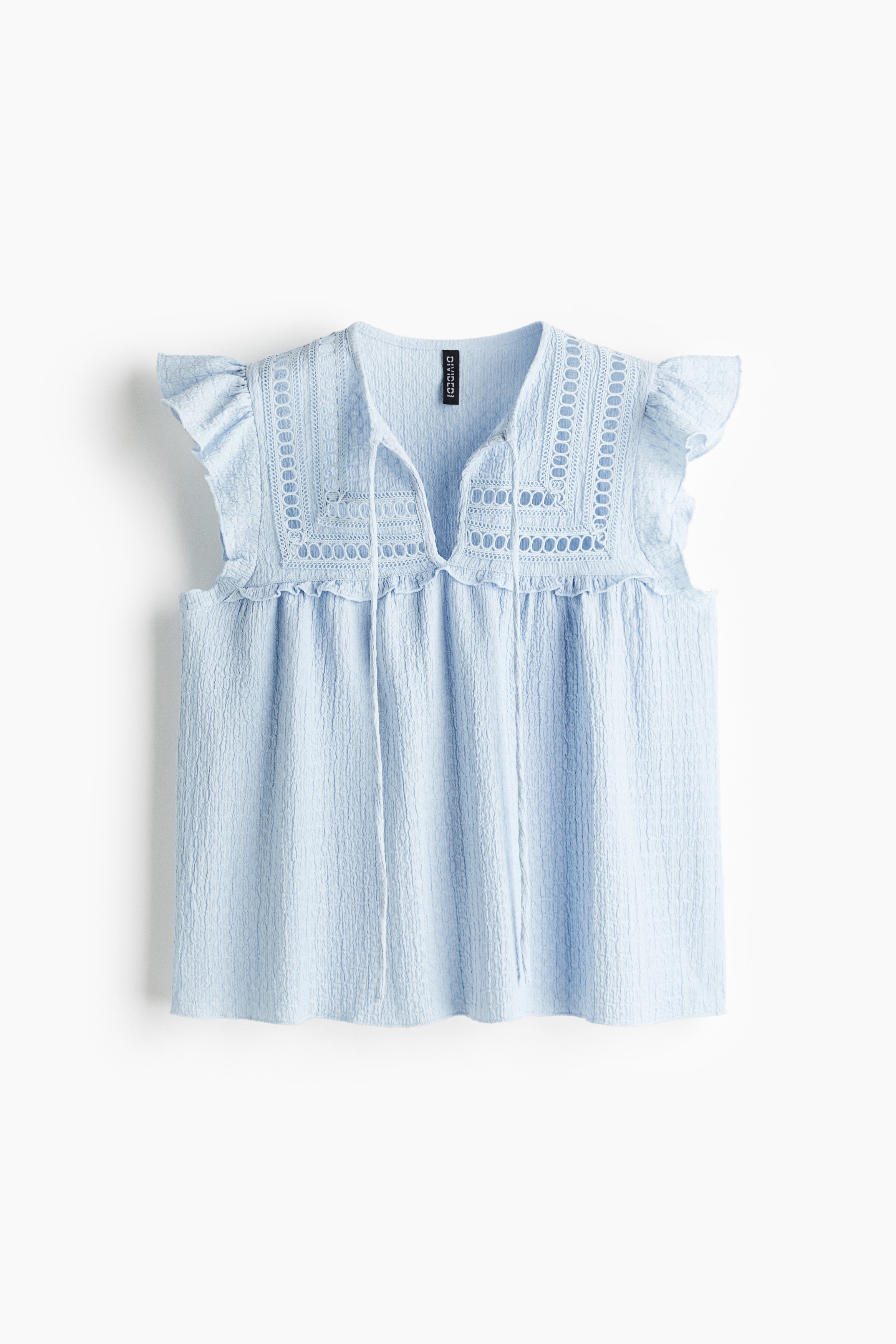 Texturált dzsörzéfelső - Világoskék/Világos rózsaszín/Fehér/Fekete