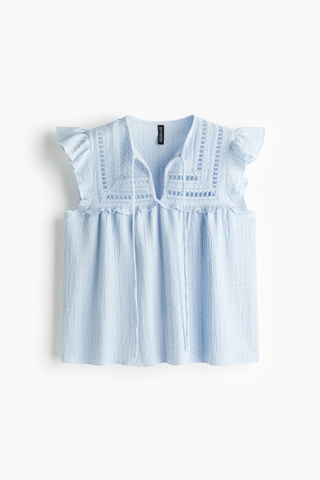 Textured Jersey Top - Light blue/Black/Light pink/White - 1