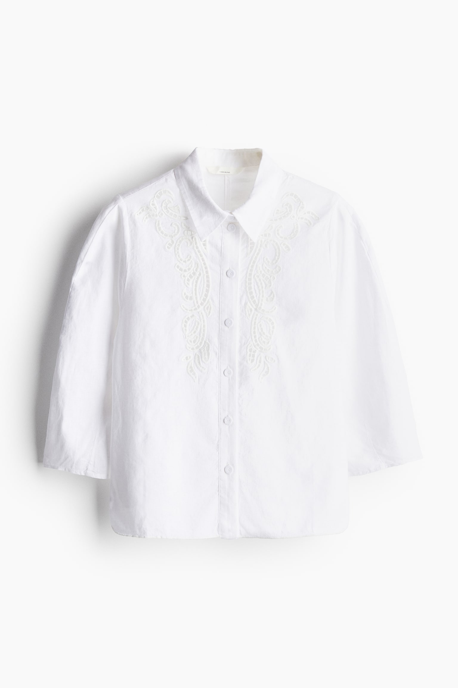 Broderie anglaise blouse - White - 2