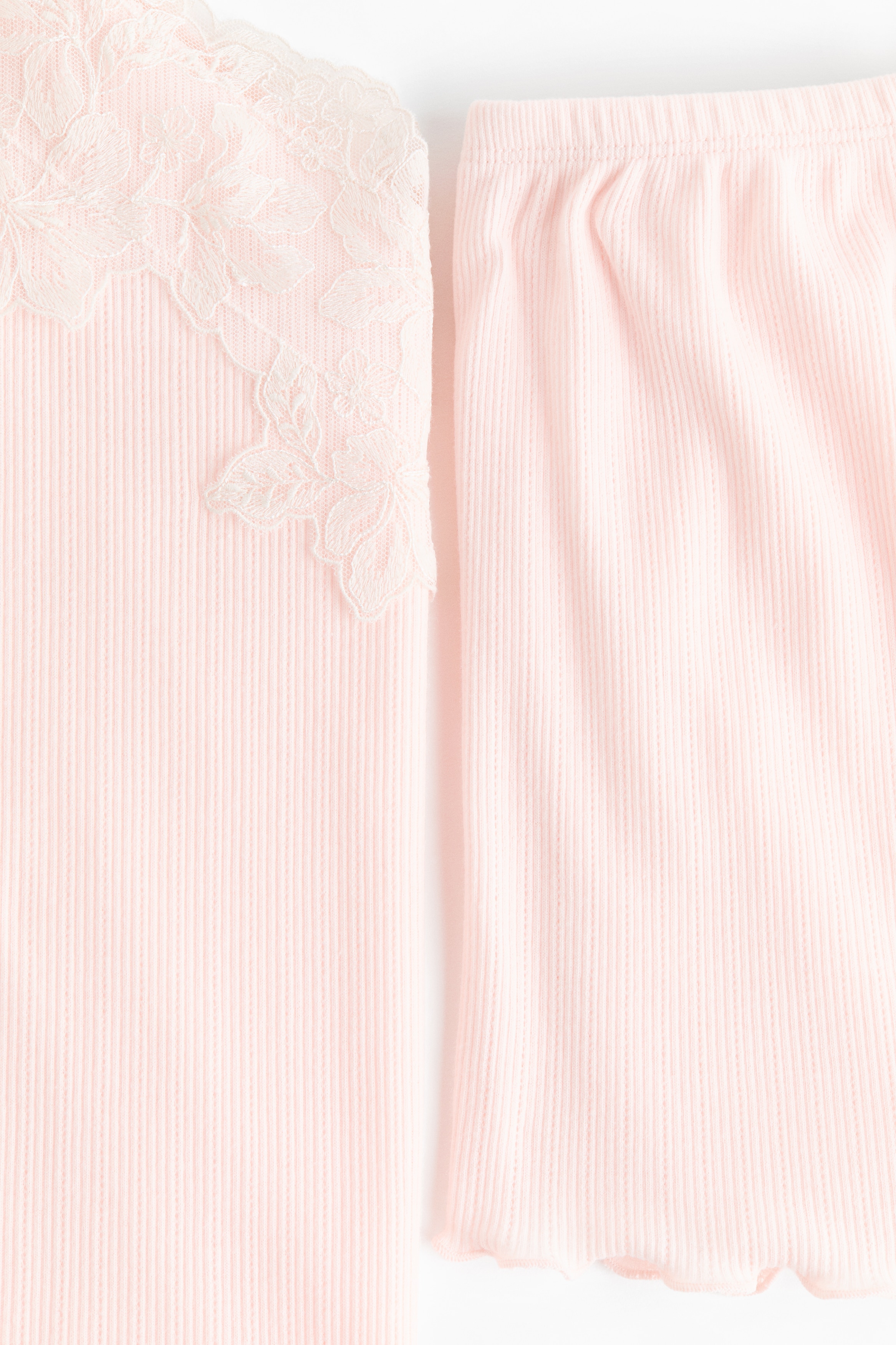 Ribbed jersey pyjamas