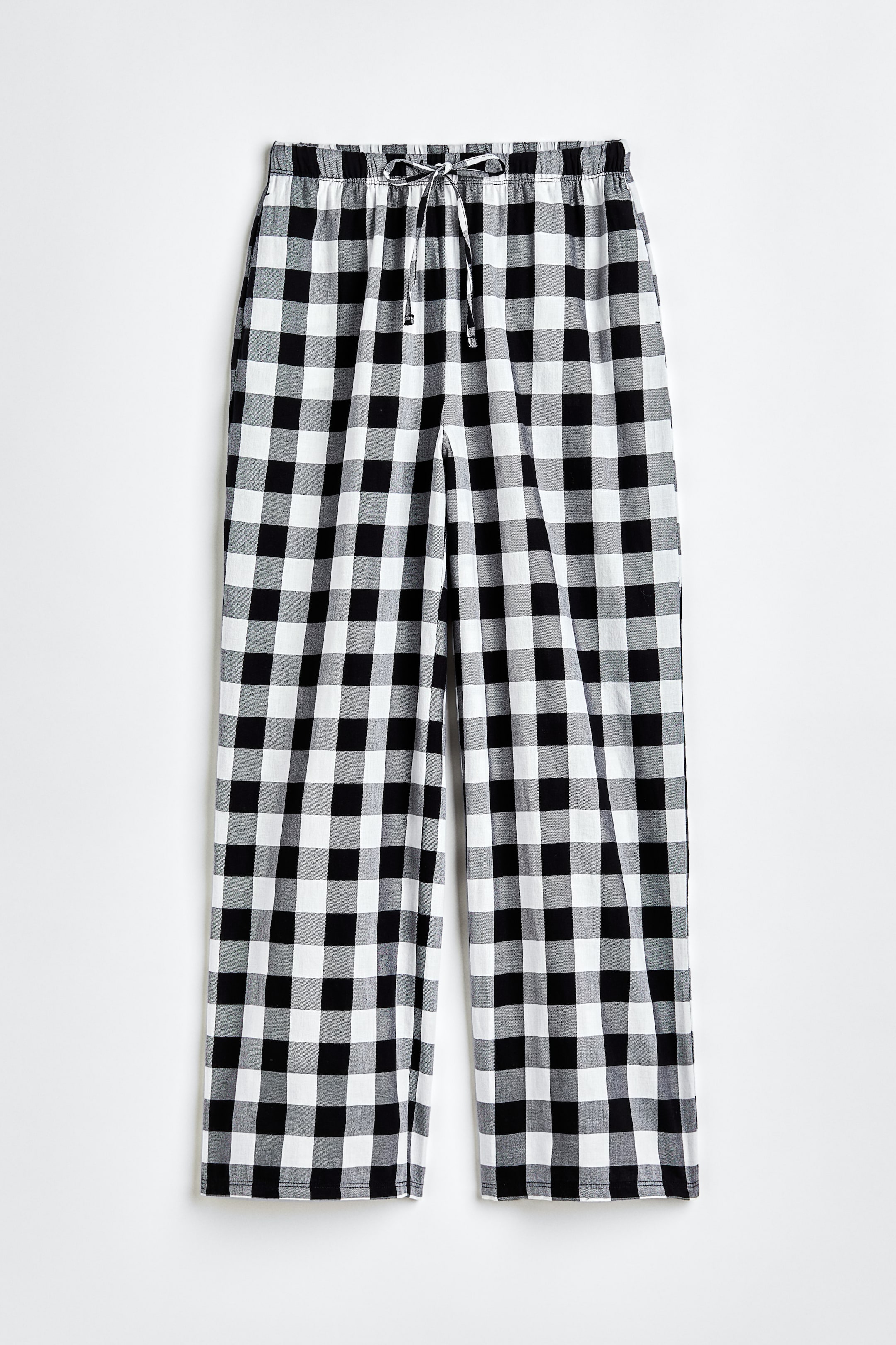 Se større billede: Natbukser i twill - Sort/Ternet - DAME | H&M DK 1