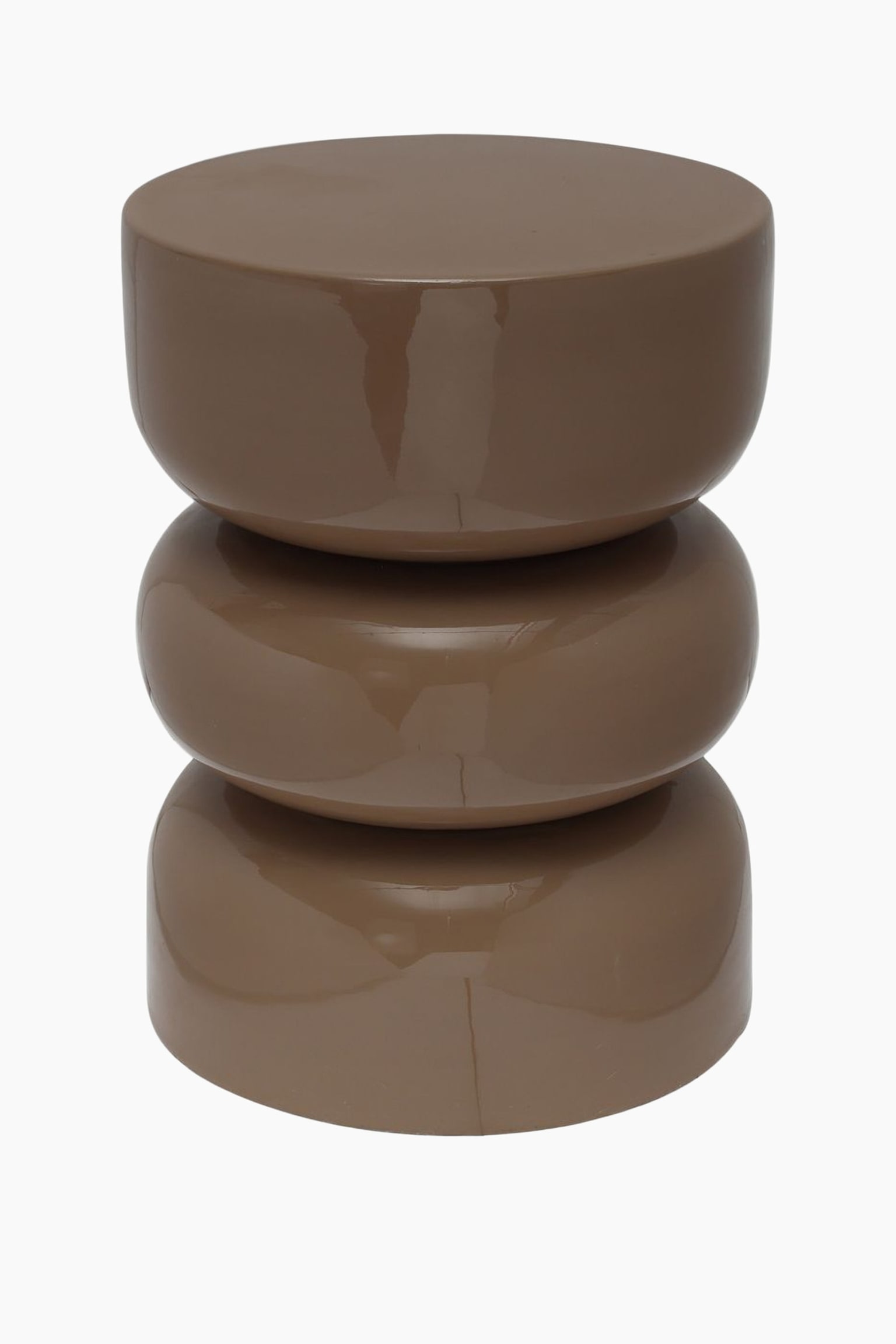 Rey Table D'appoint - Marron Moka/Bordeaux/Blanc Cassé - 1