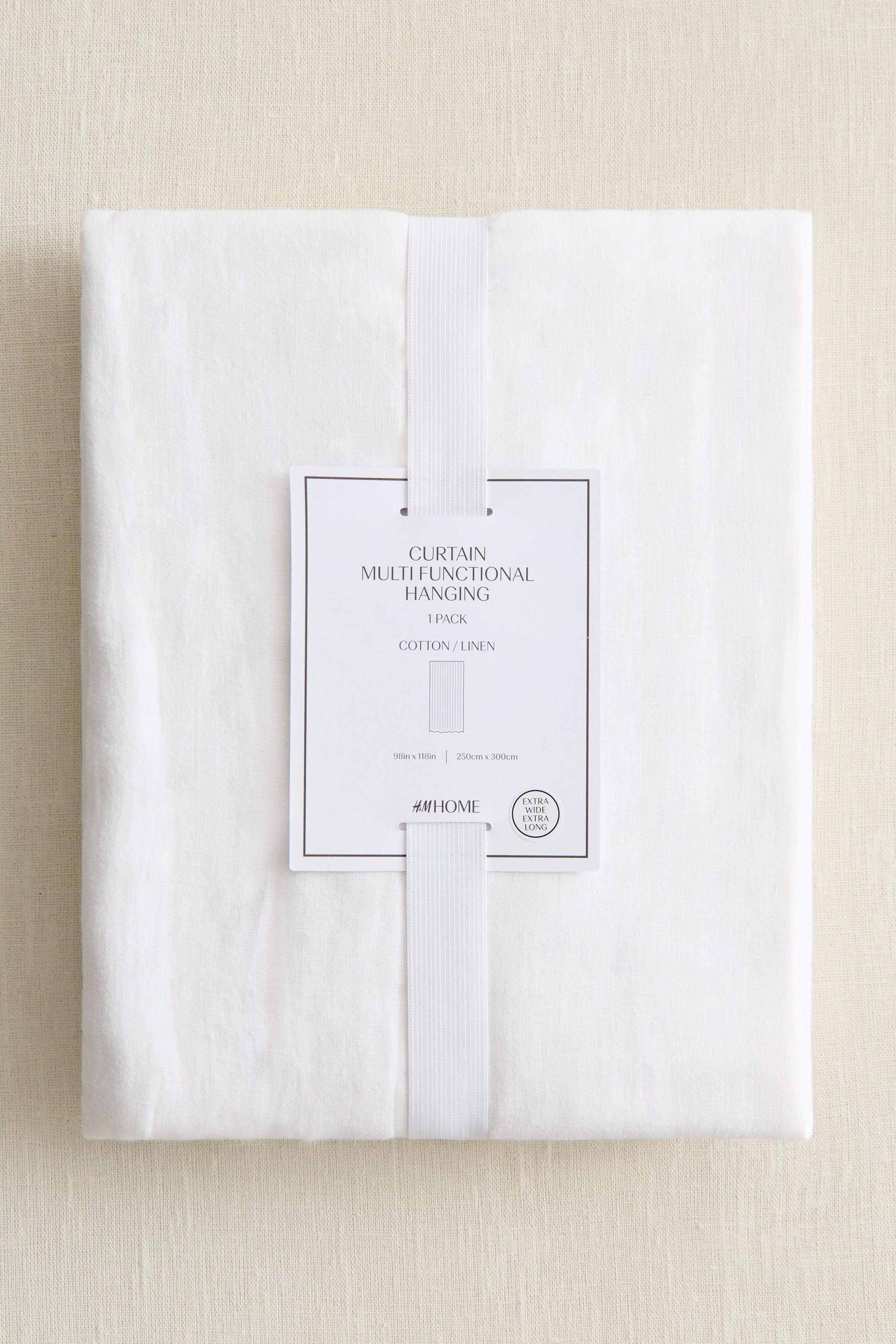 Visualizza immagine più grande: Tenda misto lino lunga e ampia 1 pezzo - Bianco - HOME | H&M IT 2