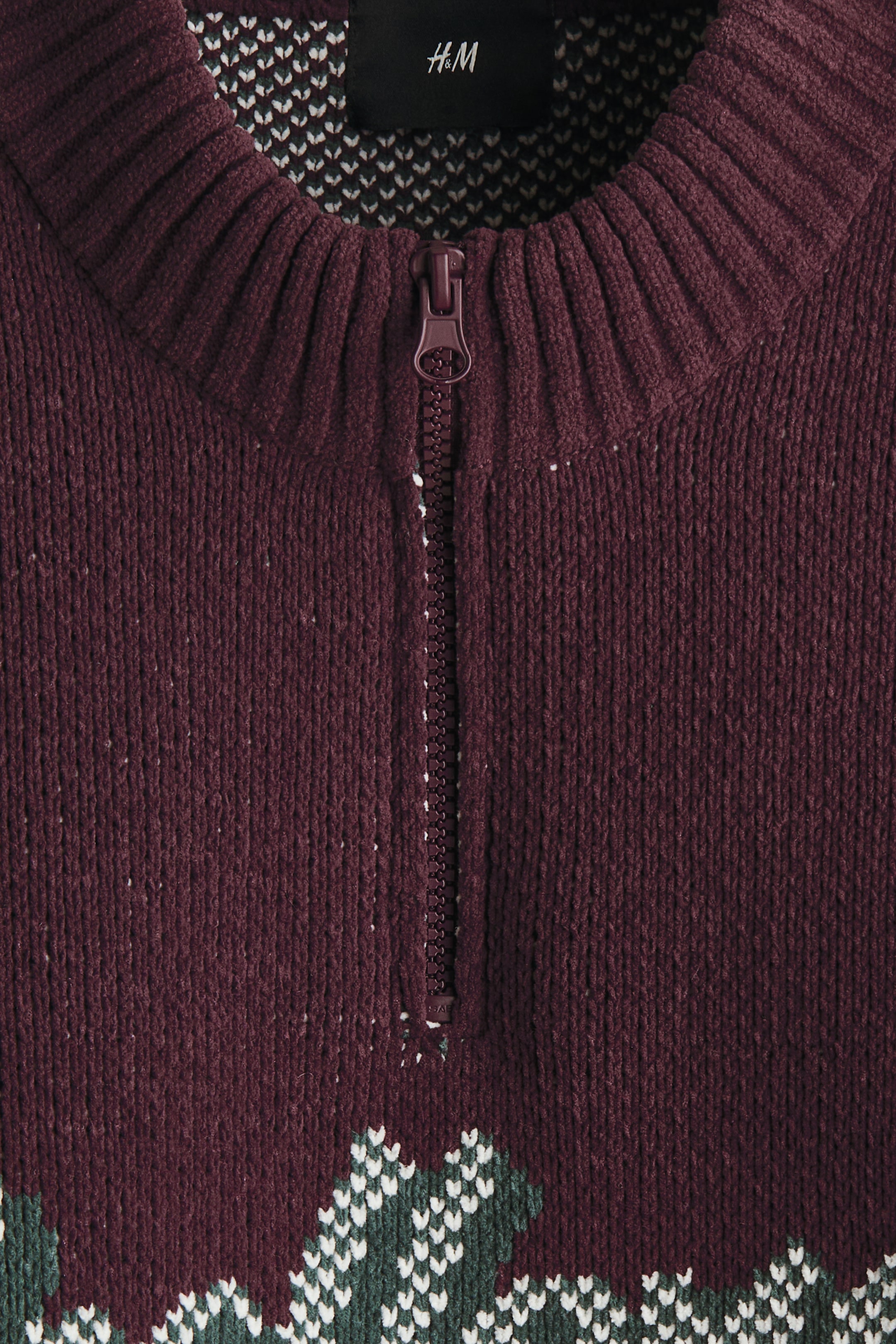 이미지 확대 보기: 스웨터 레귤러핏 - 다크 퍼플/Challenge - Men | H&M KR 6