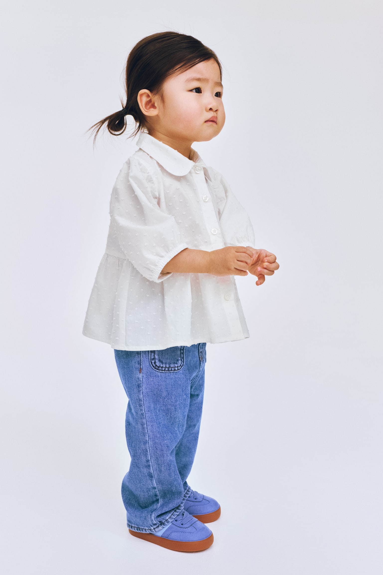 Plumetipamut blúz - Fehér/Világoskék/csíkos - 5