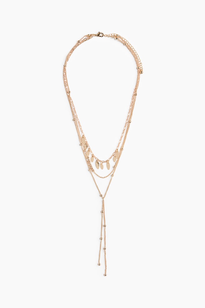 Triple-Strand Necklace - Gold-colored - 1