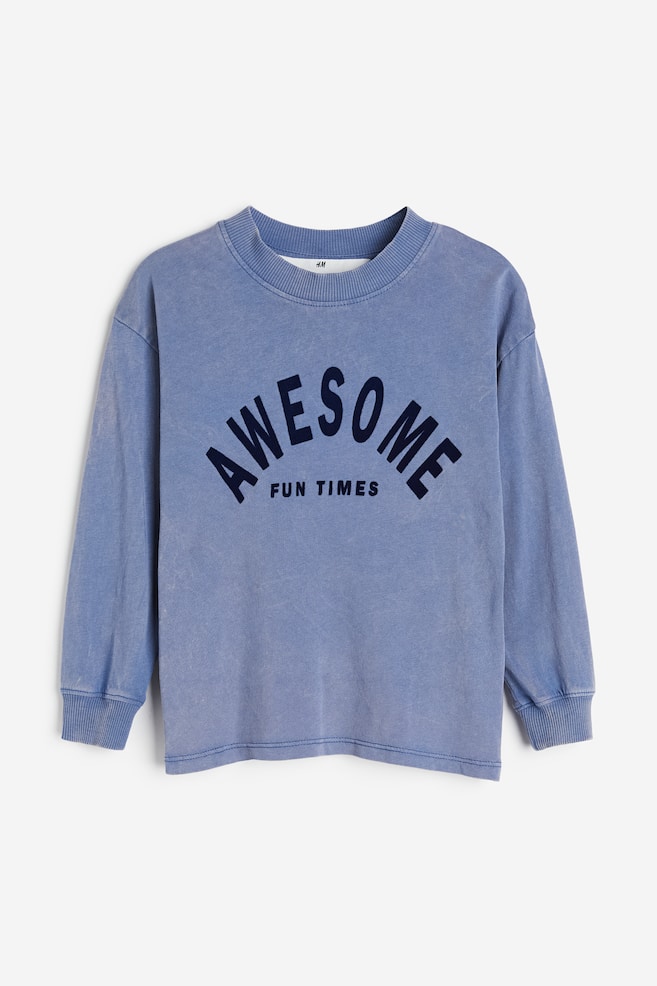 Long-sleeved T-shirt - Blue/Awesome - 1