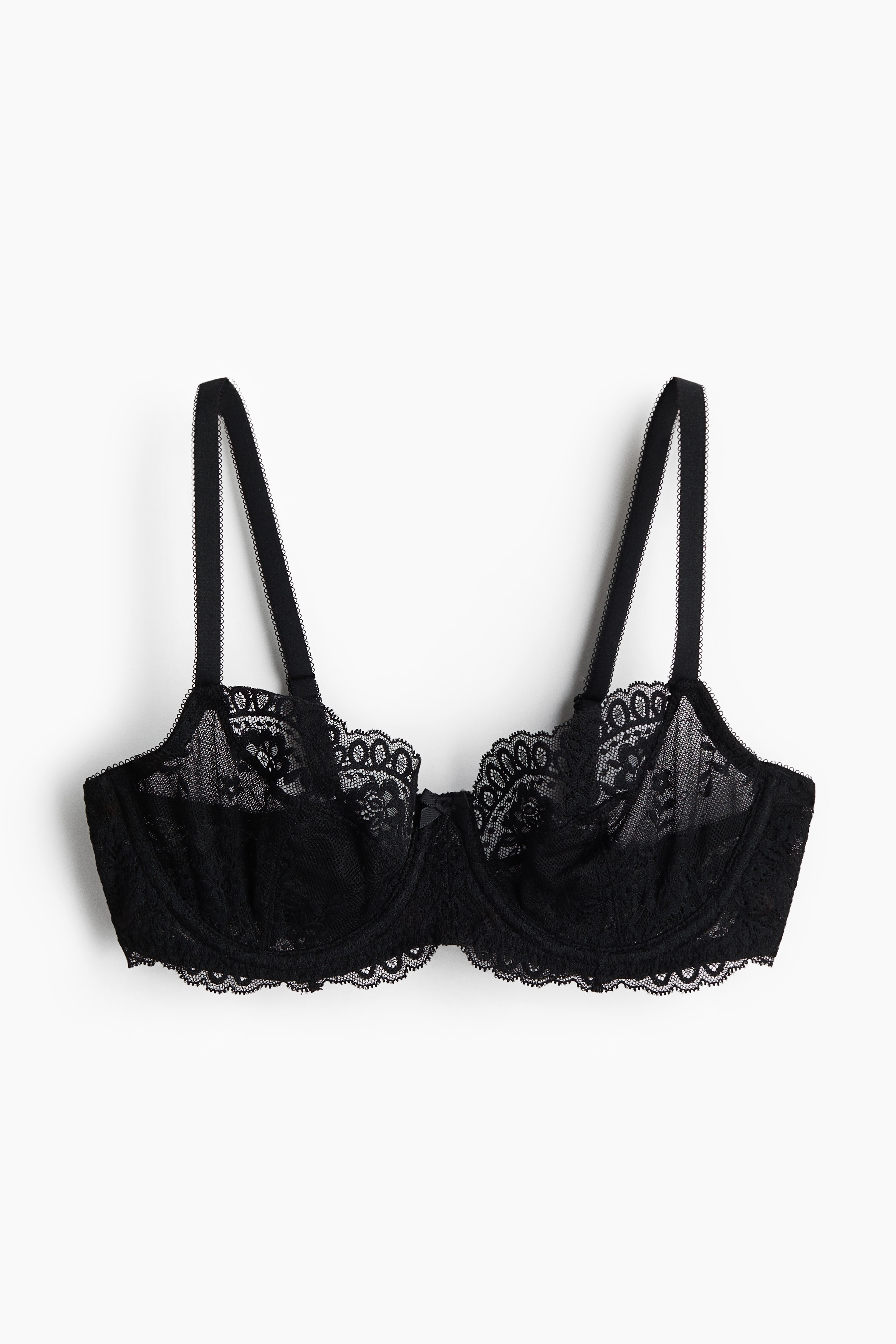 Bygel-bh i spets - Svart/Crèmevit