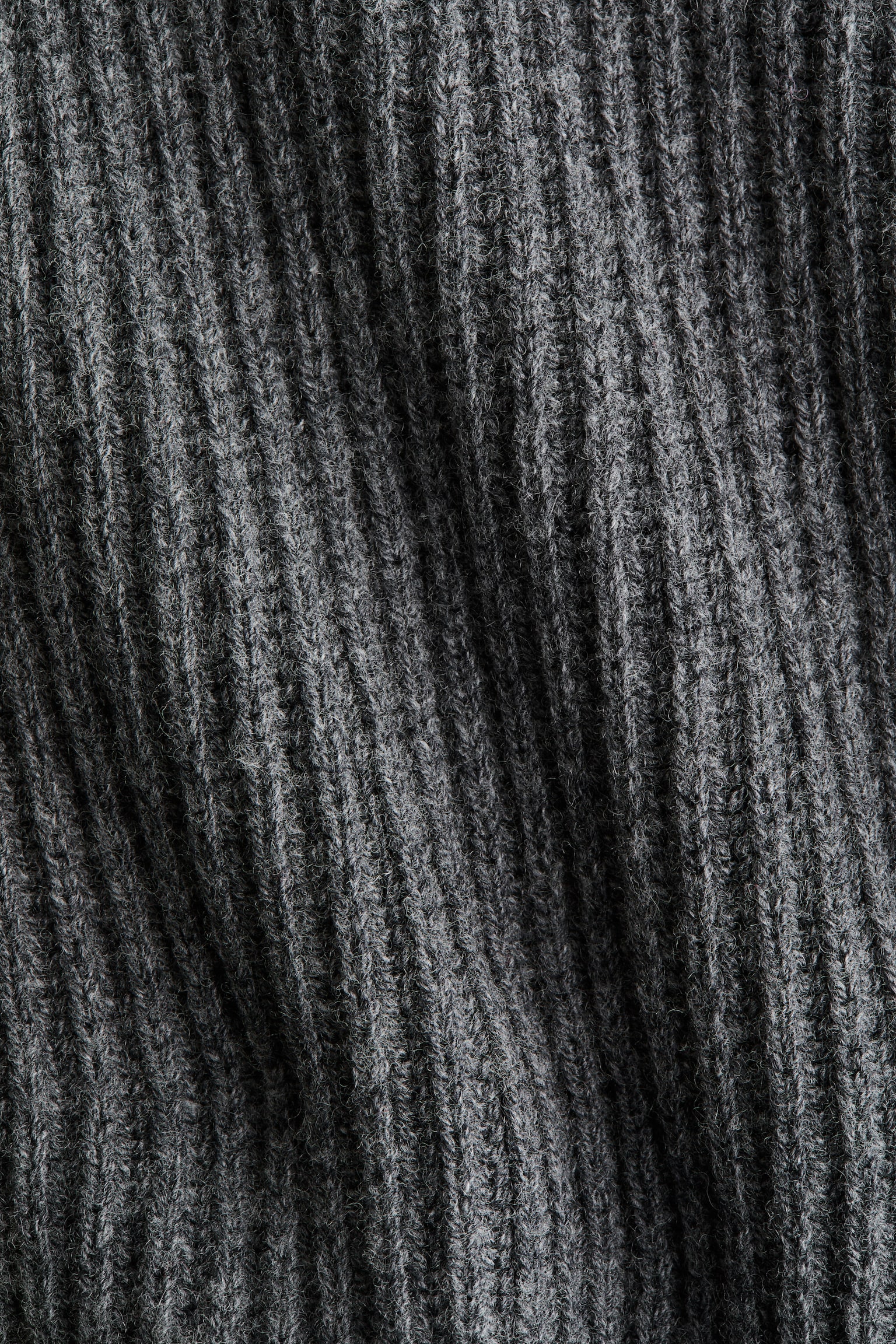 Женский свитер H&M Rib-Knit Wool-Blend, цвет: Тёмный серый — фото 5