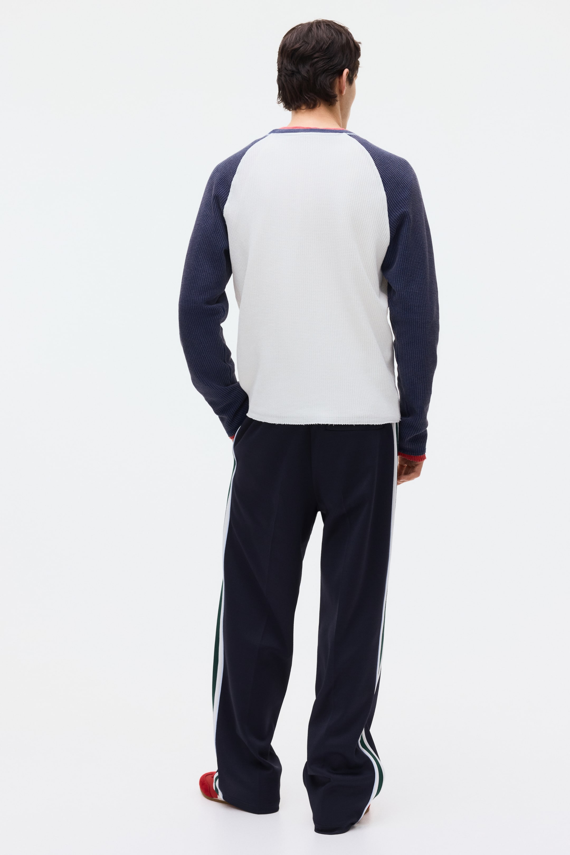 Мужские рубашки H&M Regular-Fit Waffled Jersey Shirt — фото 4