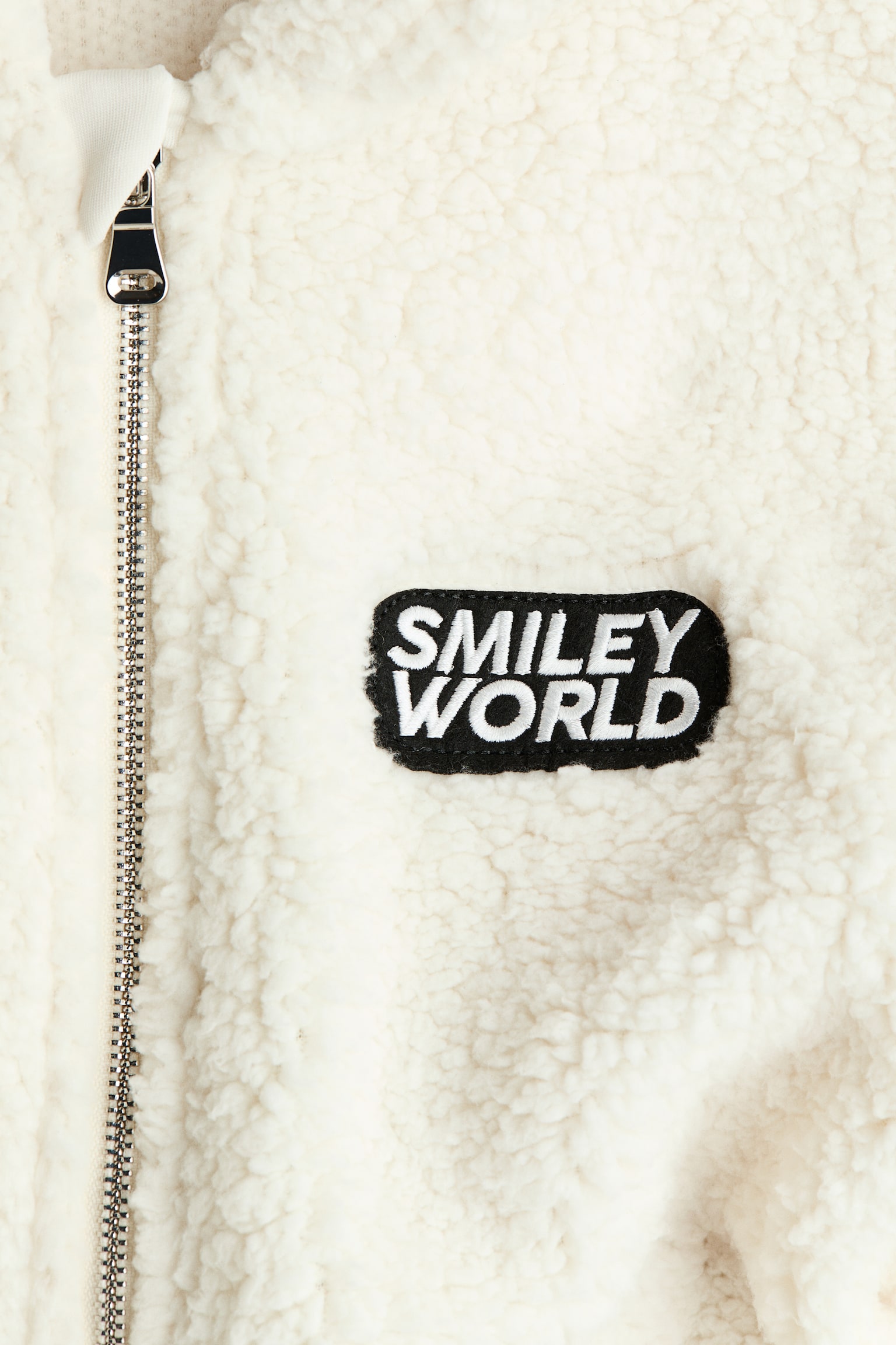 קפוצ'ון טדי עם רוכסן - White/SmileyWorld®/אפור כהה/בובספוג - 3