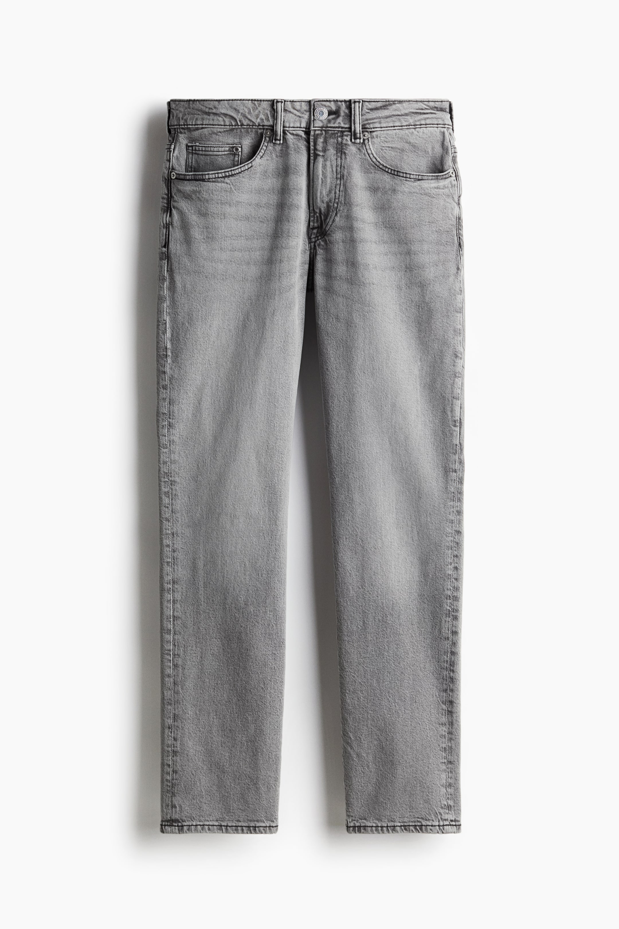 Straight Regular Jeans - Denim grey - Men | H&M GB 5