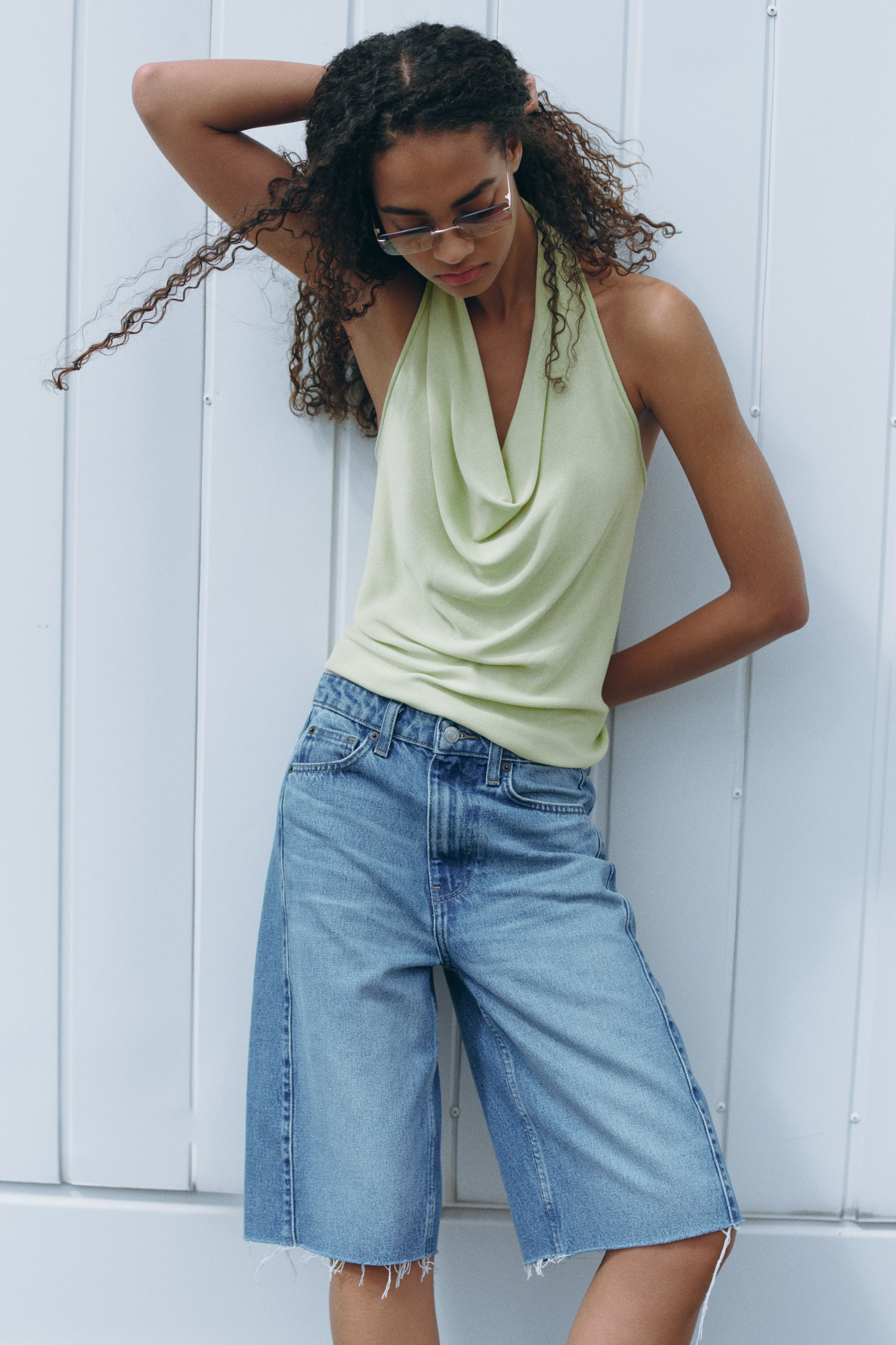 Женские топы H&M Fine-knit Halterneck Top — фото 4