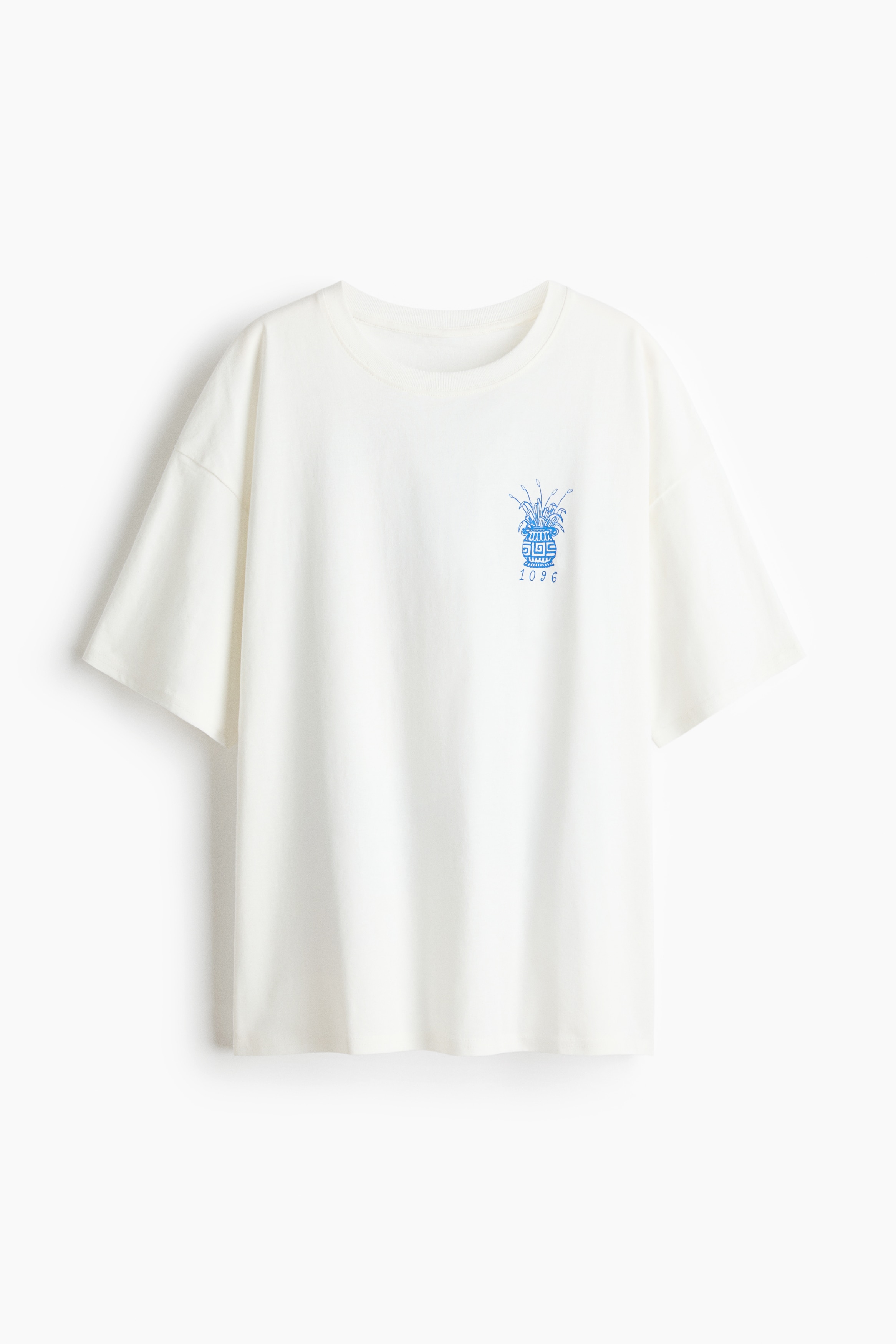Oversized T-Shirt with Printed Motif - White/Pink/Sunset/Black/Iméra Paralías/Cream/Taormina Sicily/Light beige/Macchiato/Light yellow/sun/Dark gray/Espresso/White/Dunas Cantoras/White/La Dolce Vita