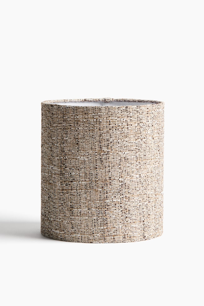 Textured drum lampshade - Beige marl - 1