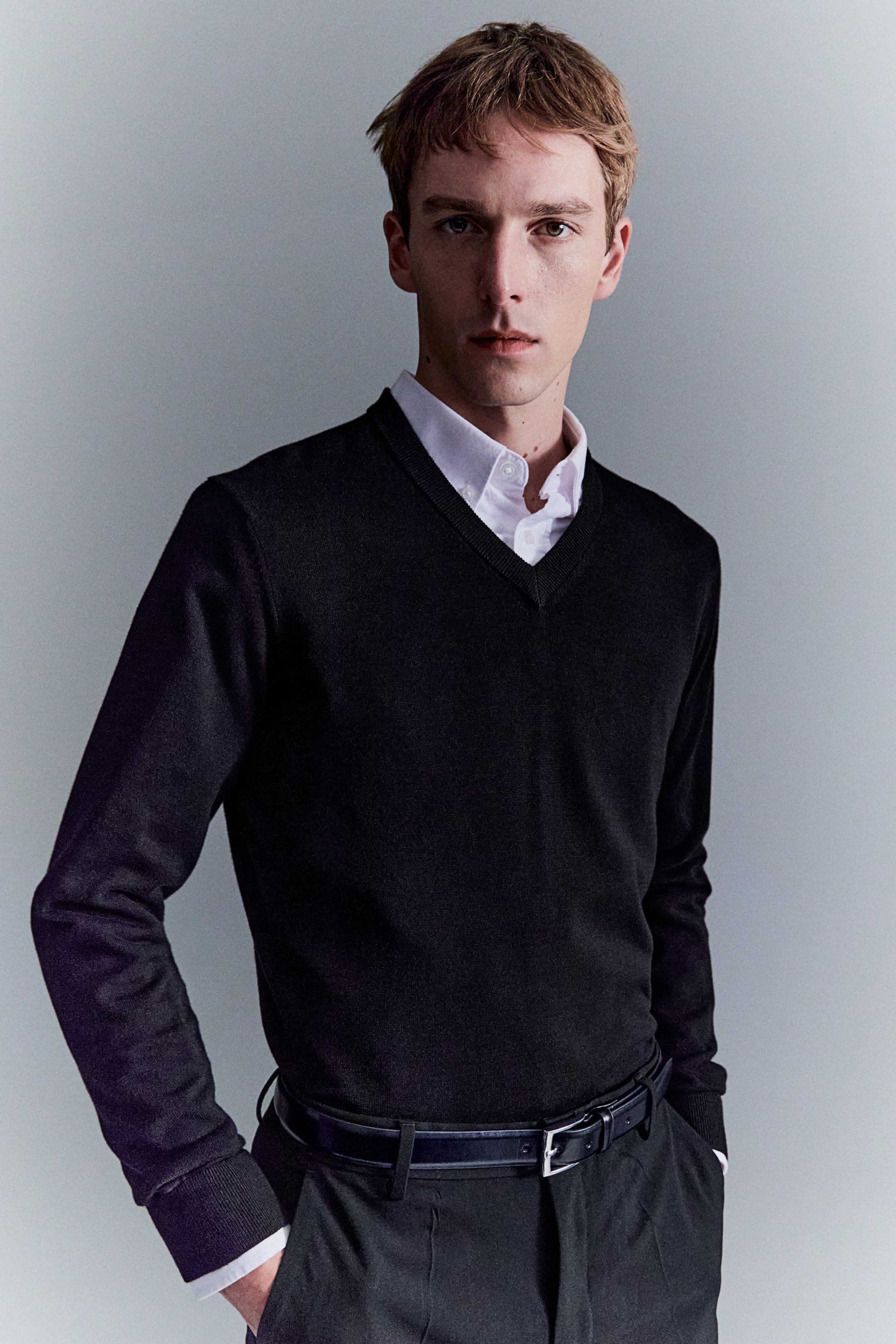 Slim Fit V-neck Sweater