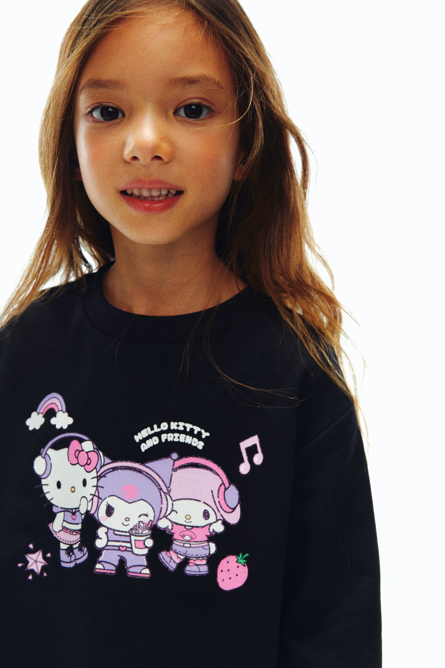 プリントスウェットシャツ - ブラック／ハローキティ/ライトパープル／ハローキティ/ライトブルー／シナモロール - 5