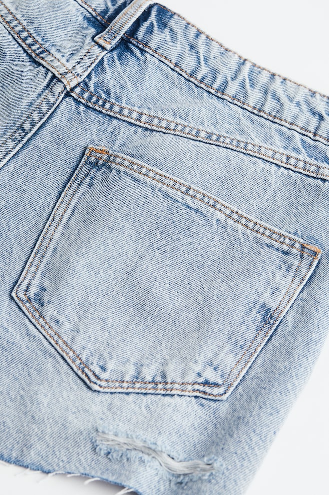 Shorts en denim de algodón - Azul denim claro/Azul denim - 2