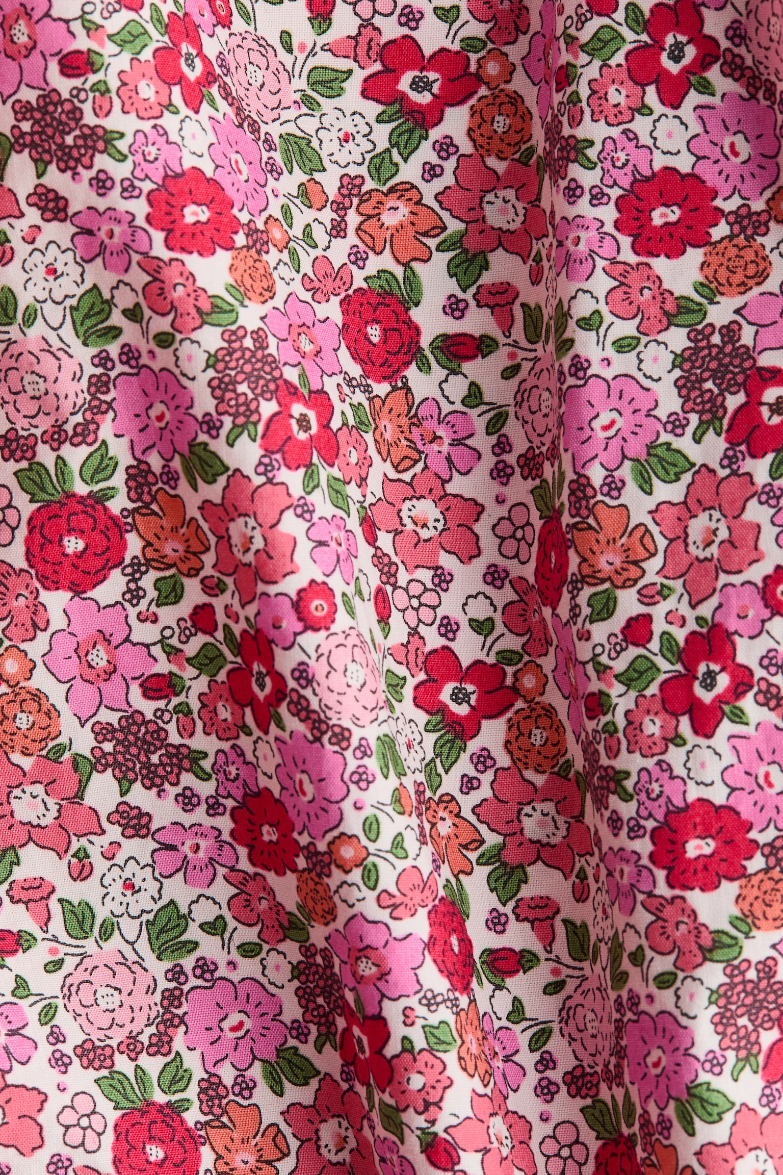 Cotton romper suit - Pink/Floral/Yellow/Floral/Raspberry pink - 2