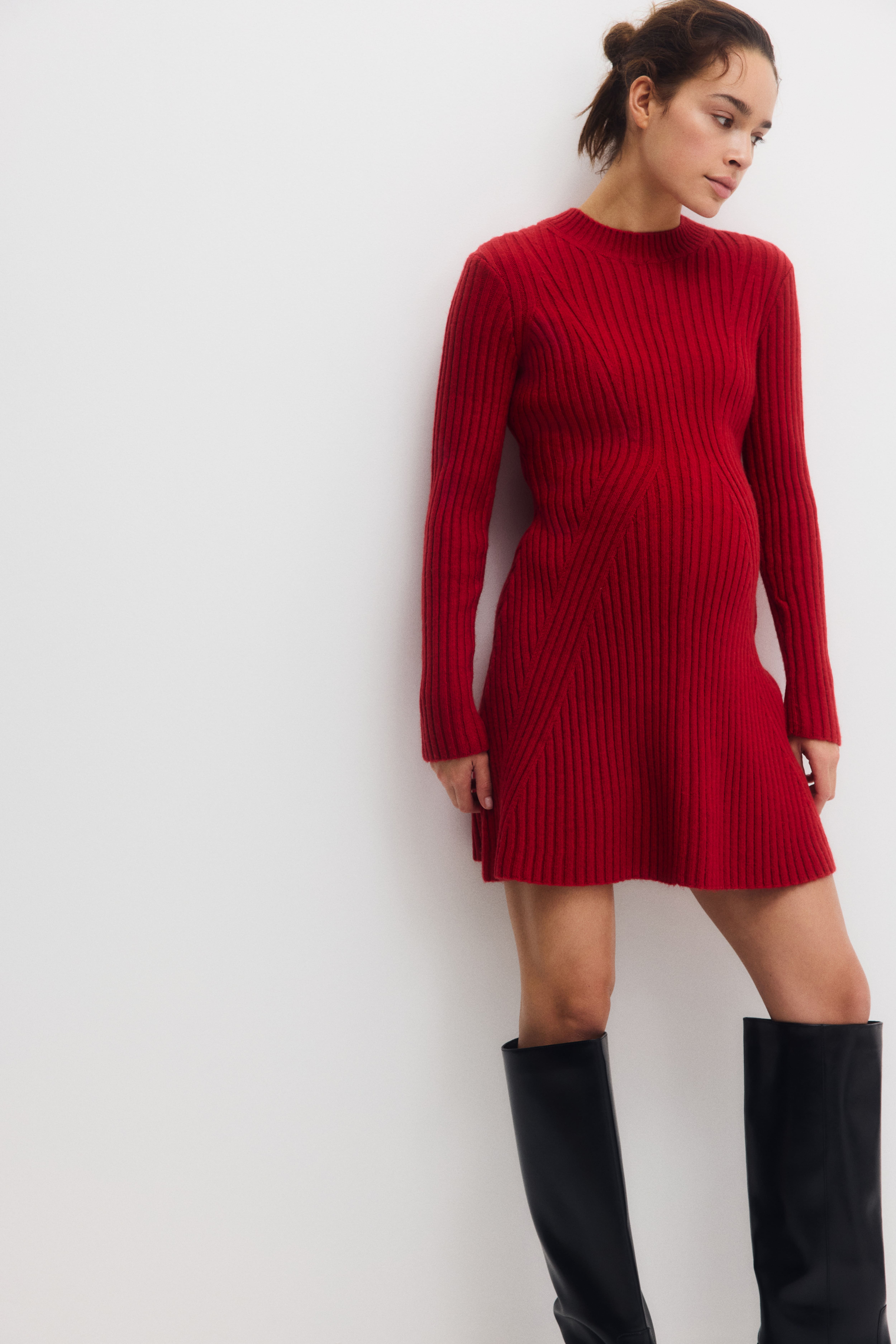 MAMA Rib-Knit Dress
