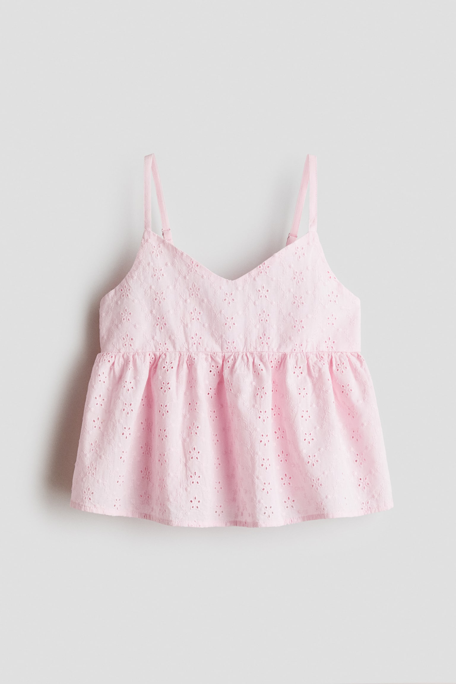 Peplum strappy top - Light pink/White/White/Blue floral