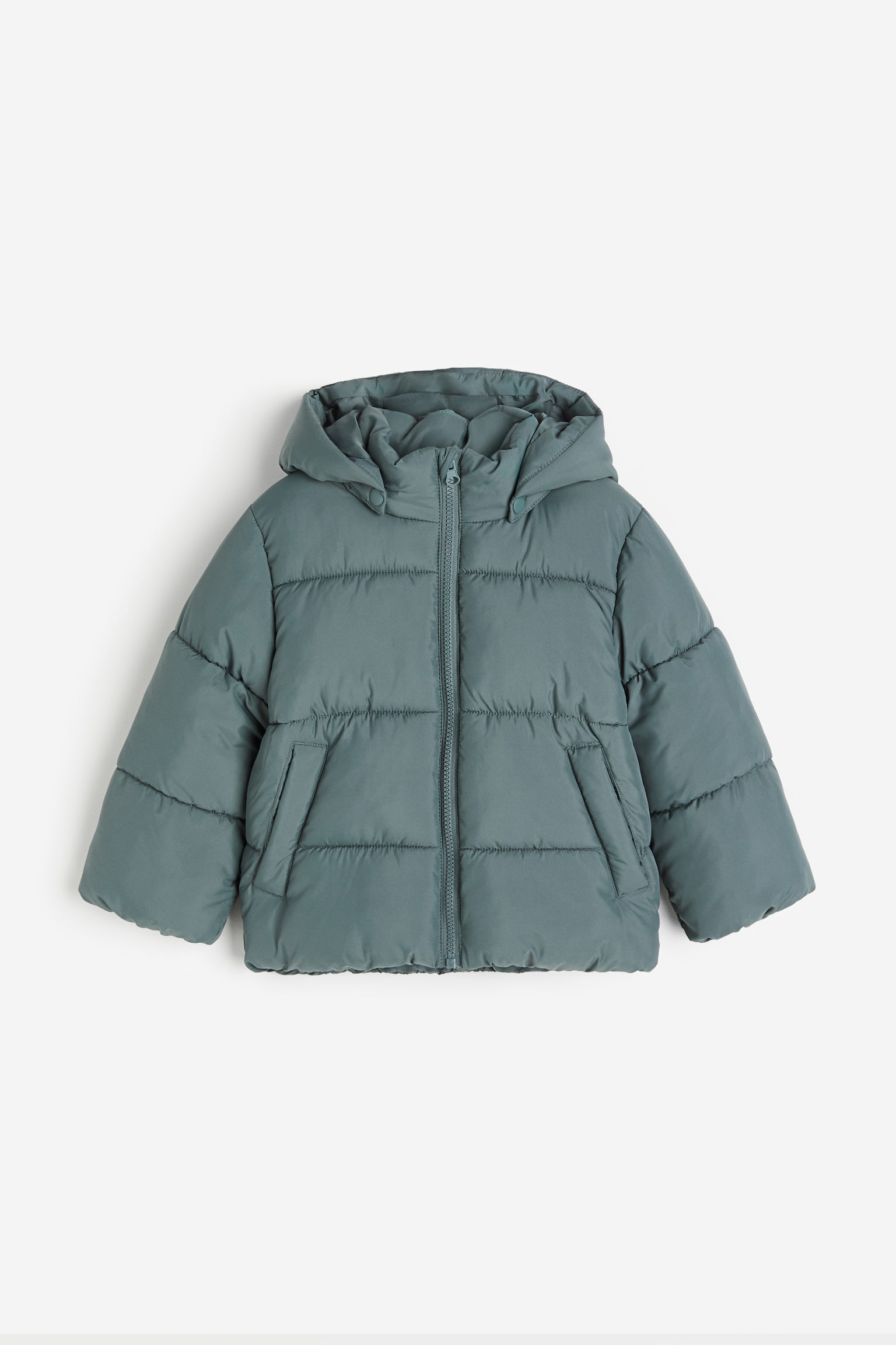 Water Repellent Puffer Jacket - Dark sage green/Black/Navy blue - 1