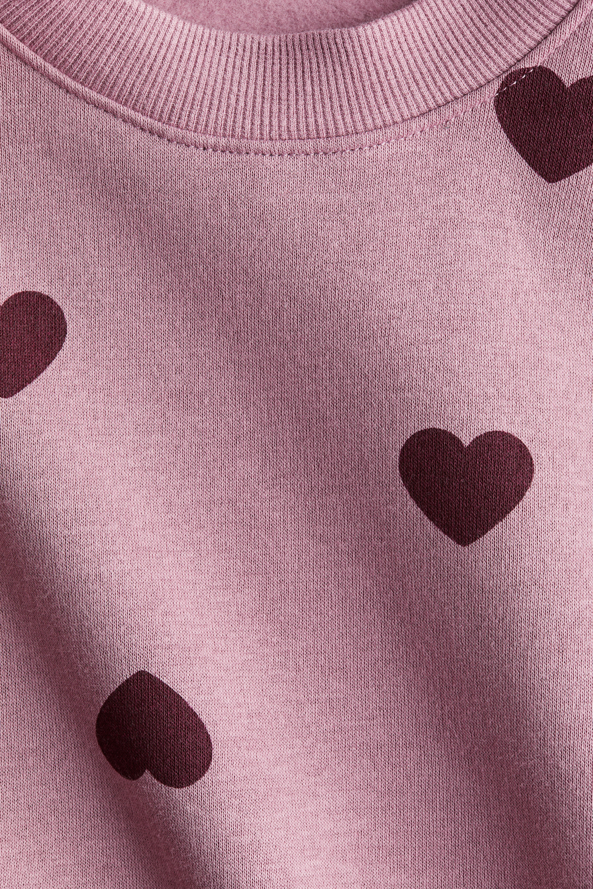 HMD141221ページ Oversized Brushed-Inside Sweatshirt - Purple/hearts - Kids