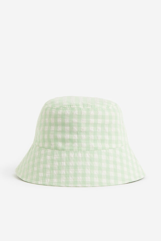 Cotton bucket hat - Light green/Checked/Green/Floral - 1