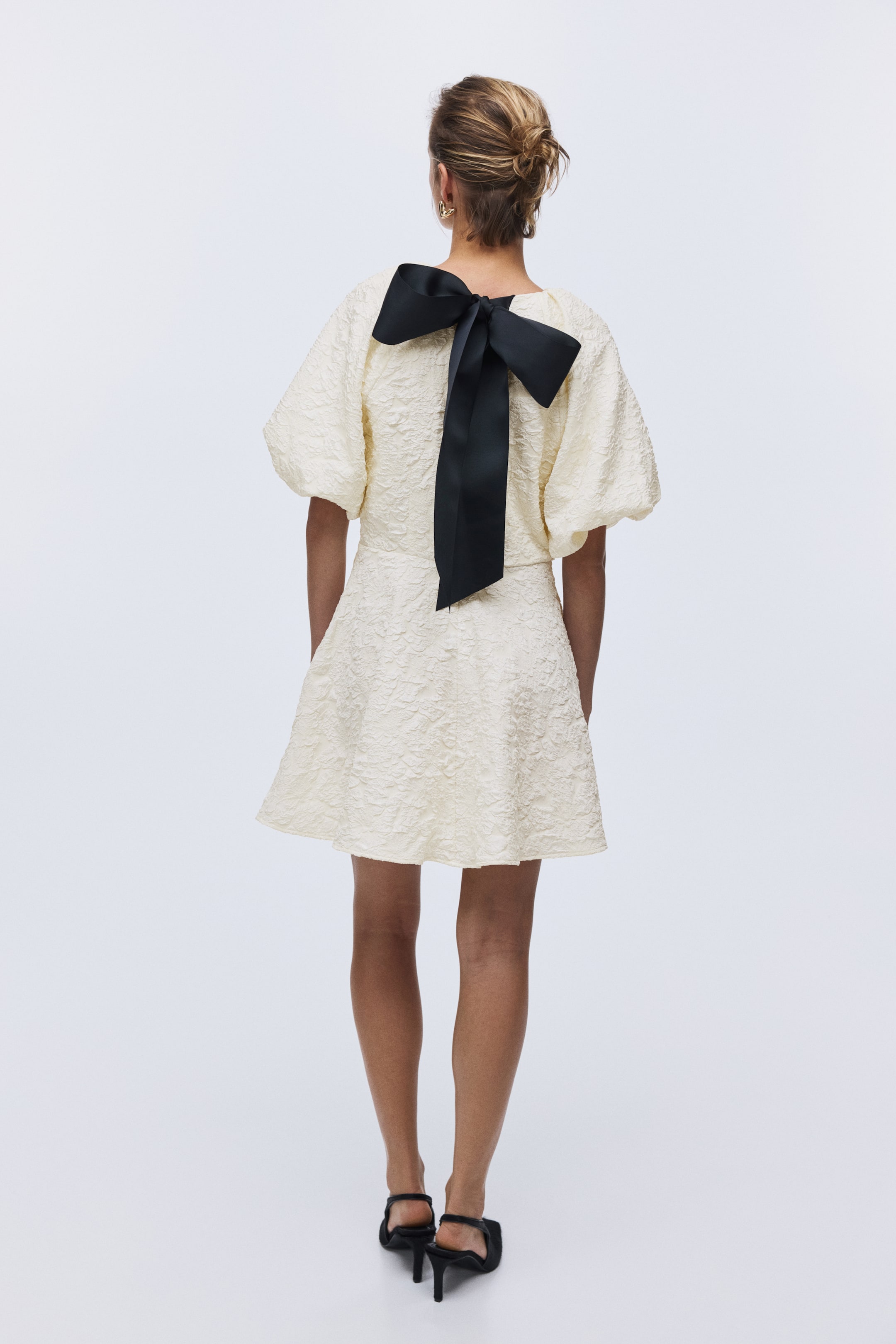 Agrandir l'image: Robe à manches ballon - Crème - FEMME | H&M BE 4