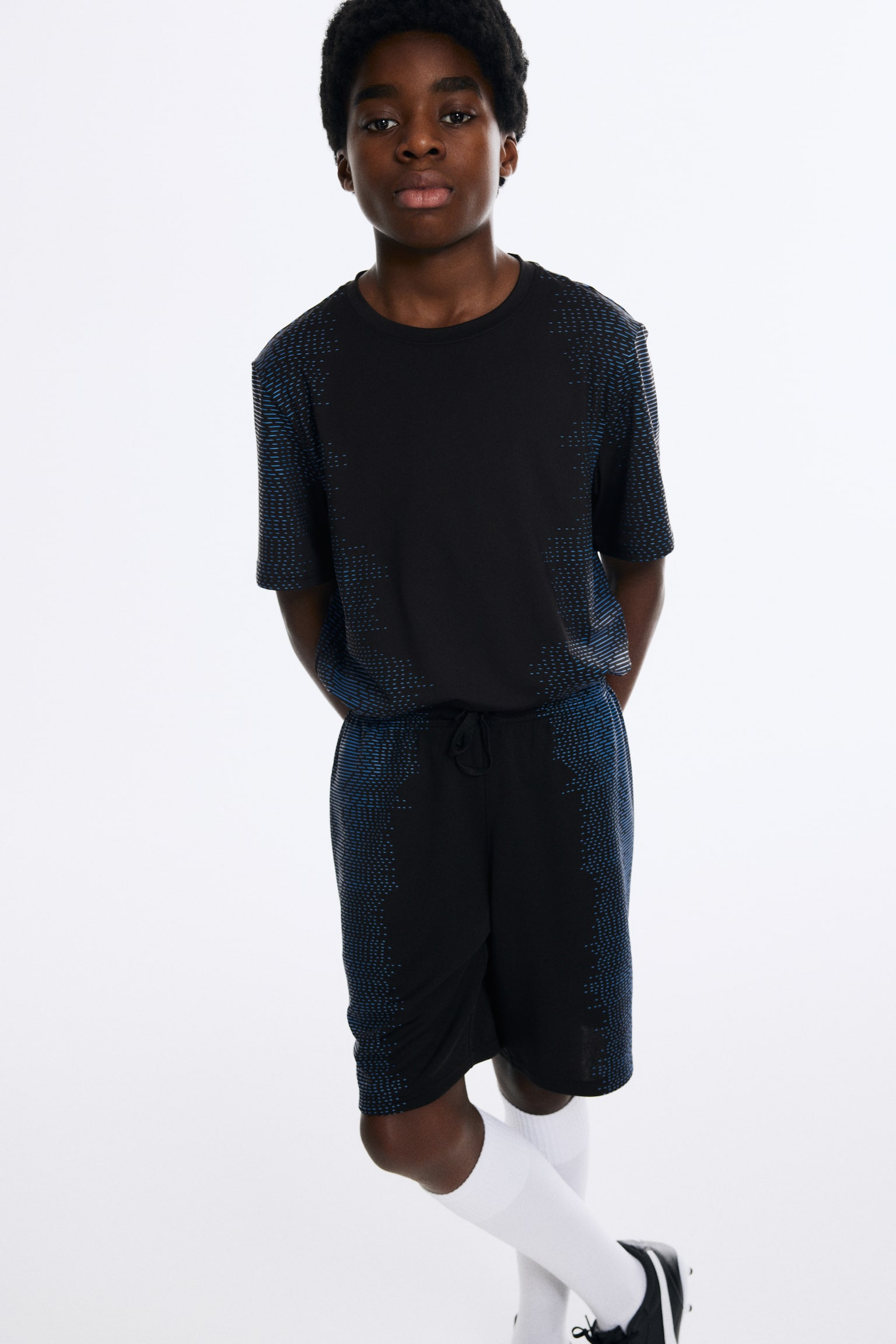 2-piece Football set with DryMove™ - Black/Patterned - 1