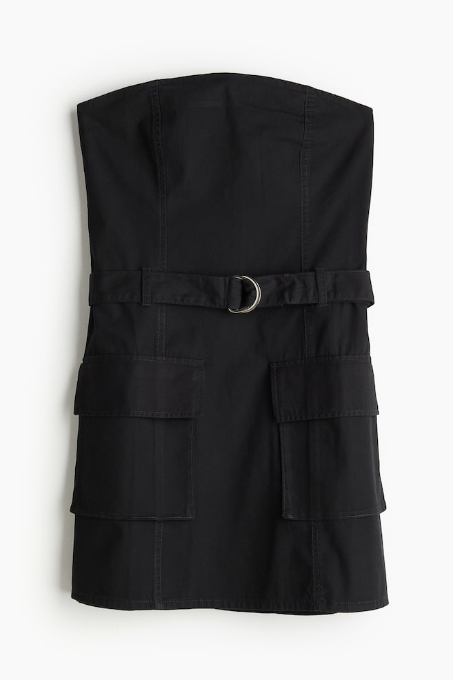 Robe bandeau saharienne - Noir/Beige clair - 1
