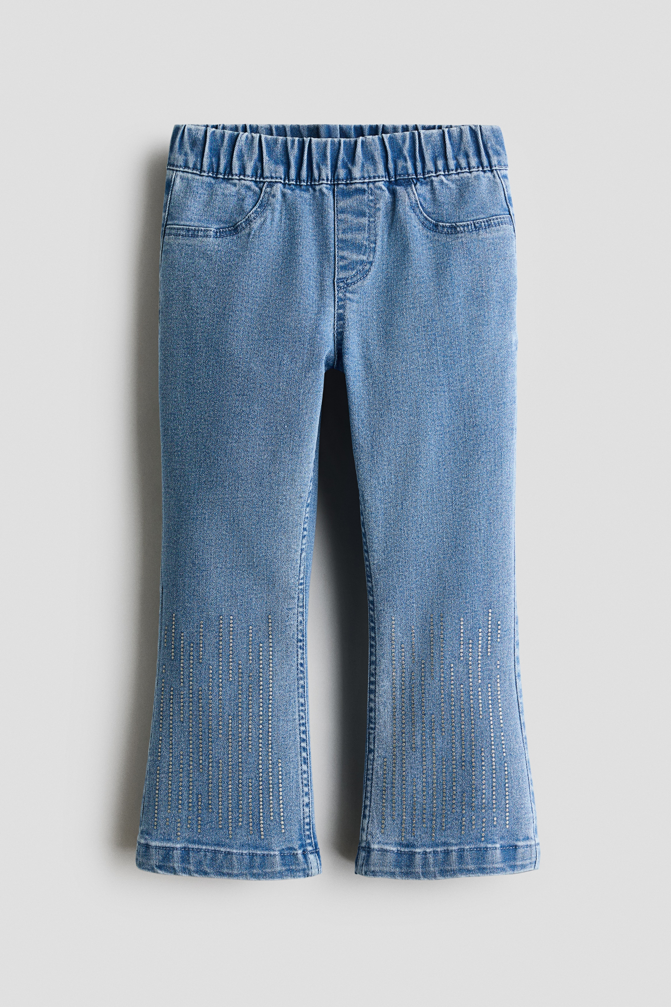 Flared denim jeggings - Denim blue
