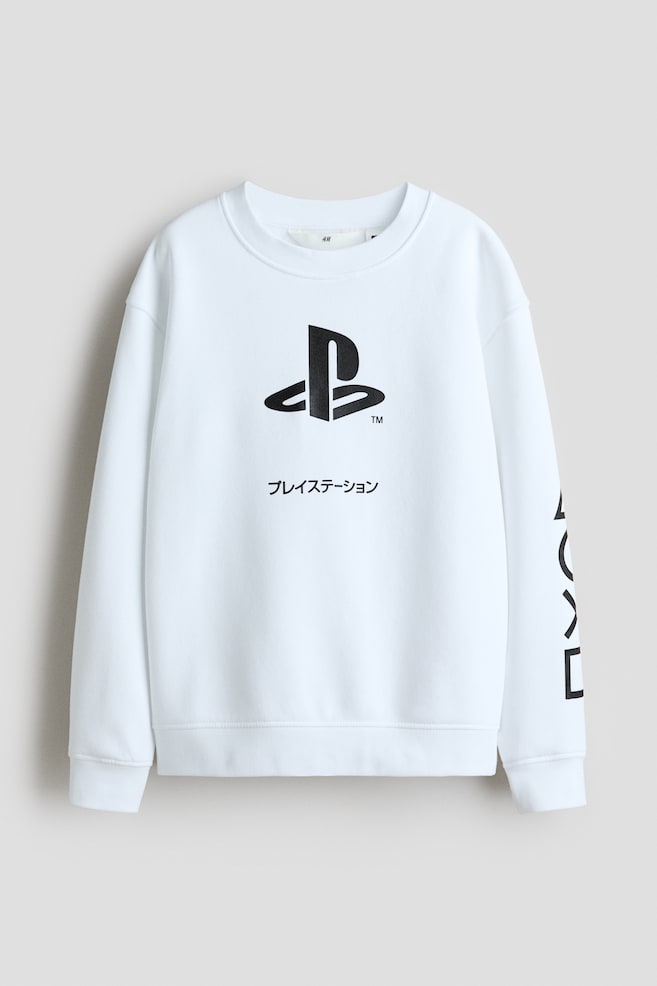 Sweatshirt with Printed Motif - White/PlayStation/Cream/SmileyWorld® - 1