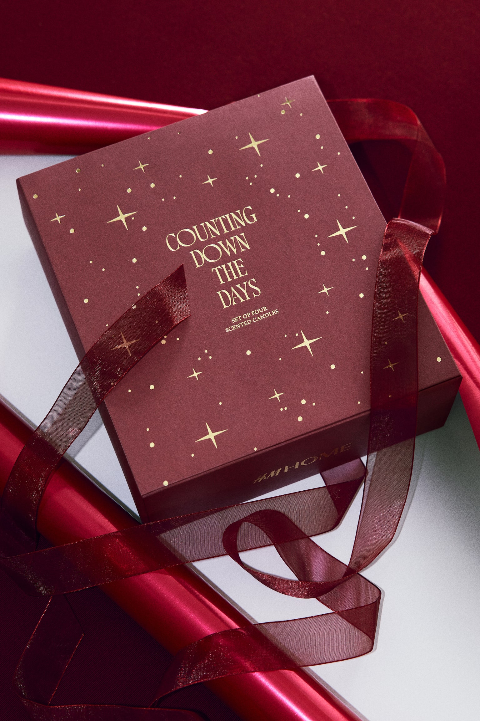 מארז מתנה 4 נרות ריחניים - אדום - 2