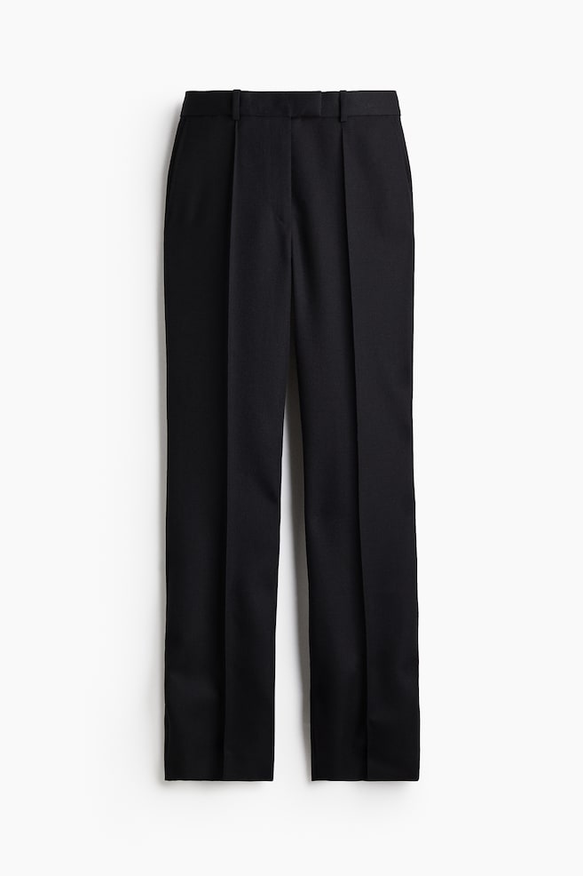 Tailored wool trousers - Black - 1