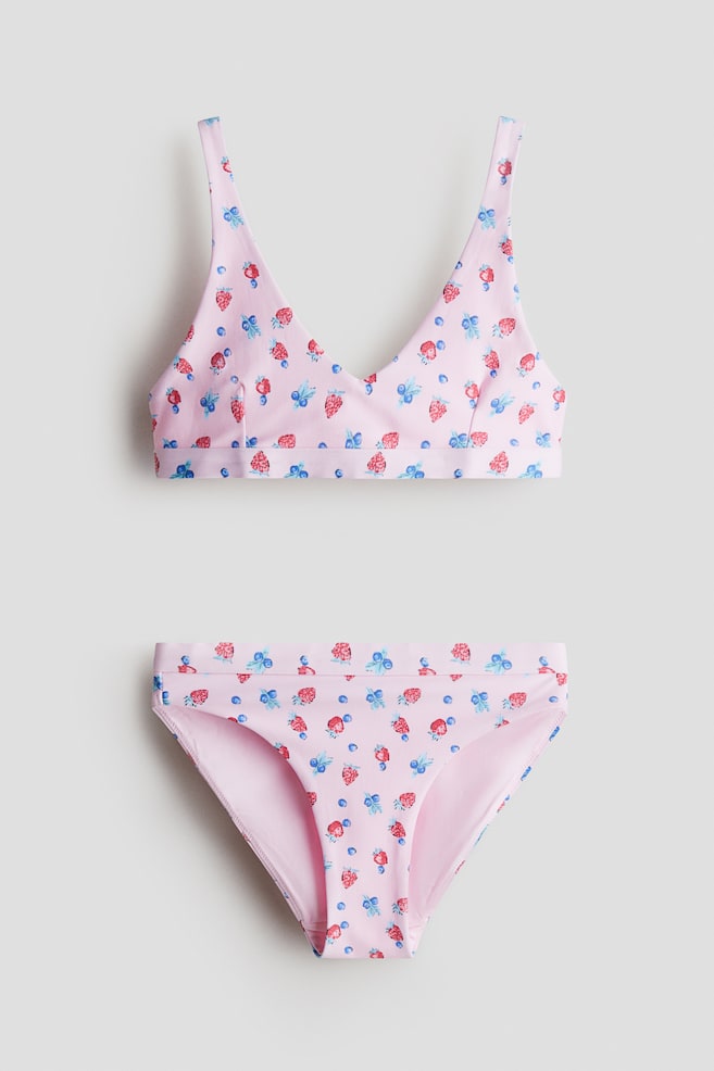 V-neck bikini - Pink/Berries/Orange/Black - 1