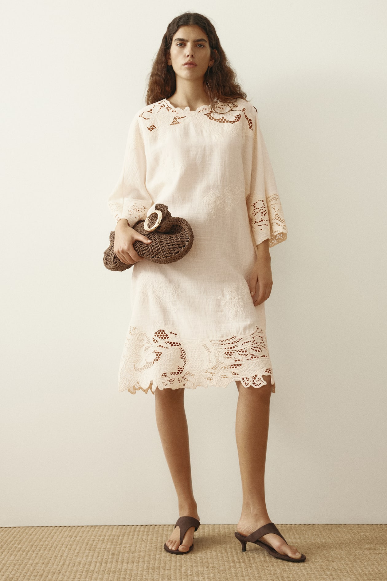 Dress with Eyelet Embroidery - image 2