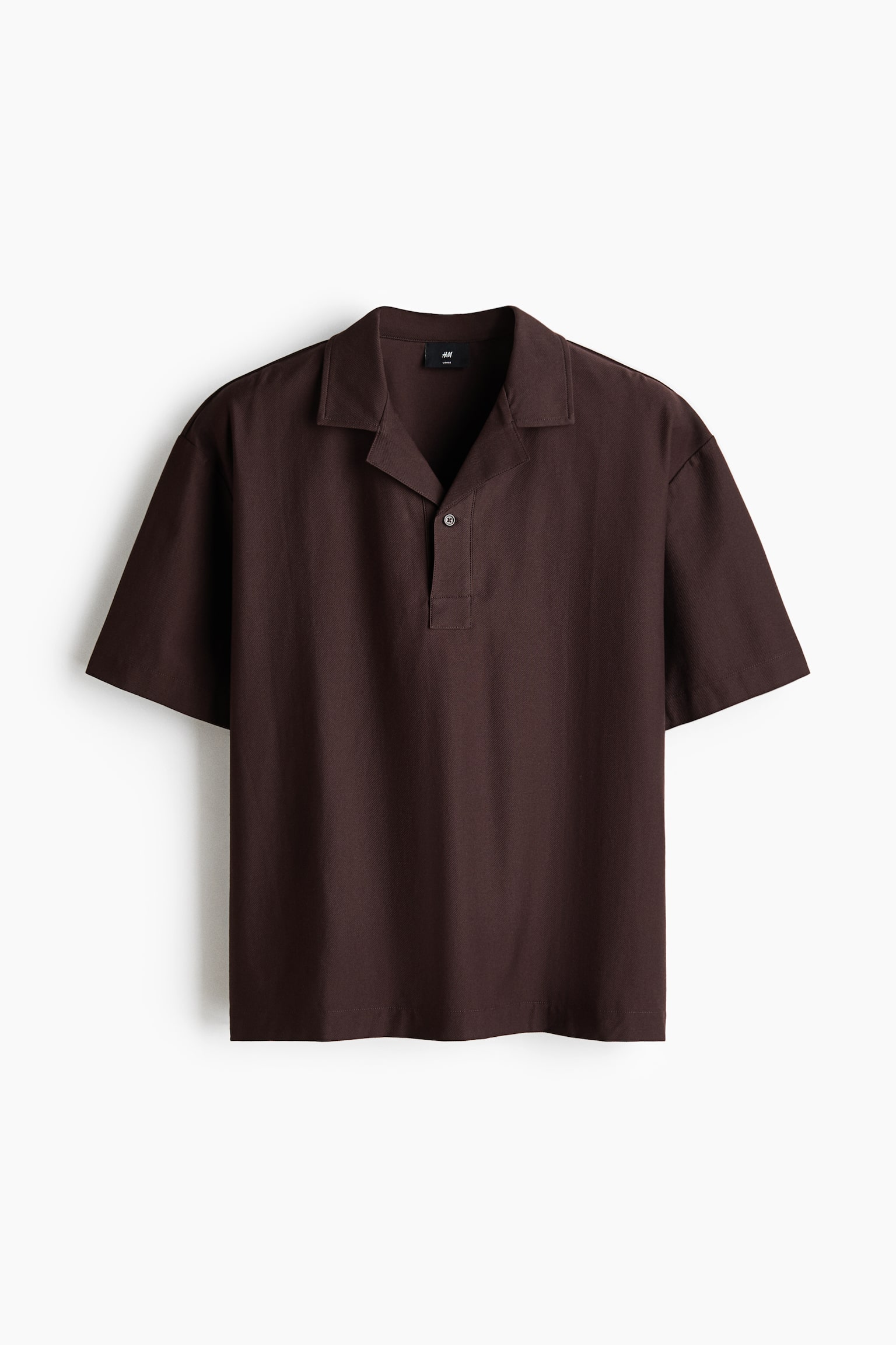 Loose Fit Polo shirt-Dark brown - 2